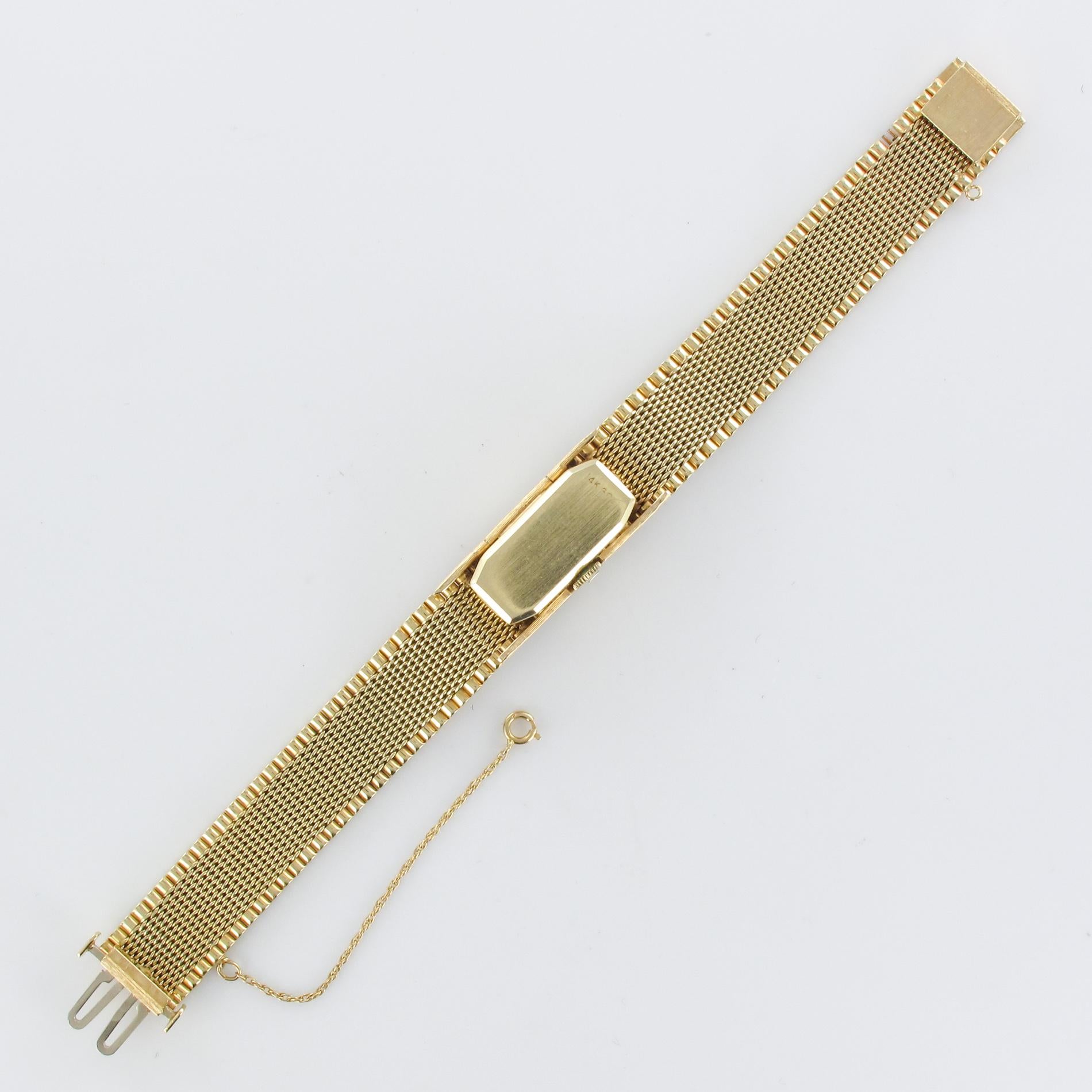 1960s Yellow Gold Diamonds Jewel Ladies Wristwatch 10