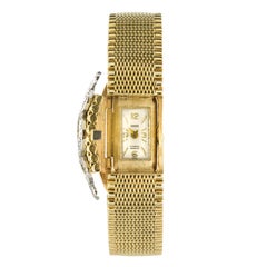 1960s Yellow Gold Diamonds Jewel Ladies Wristwatch