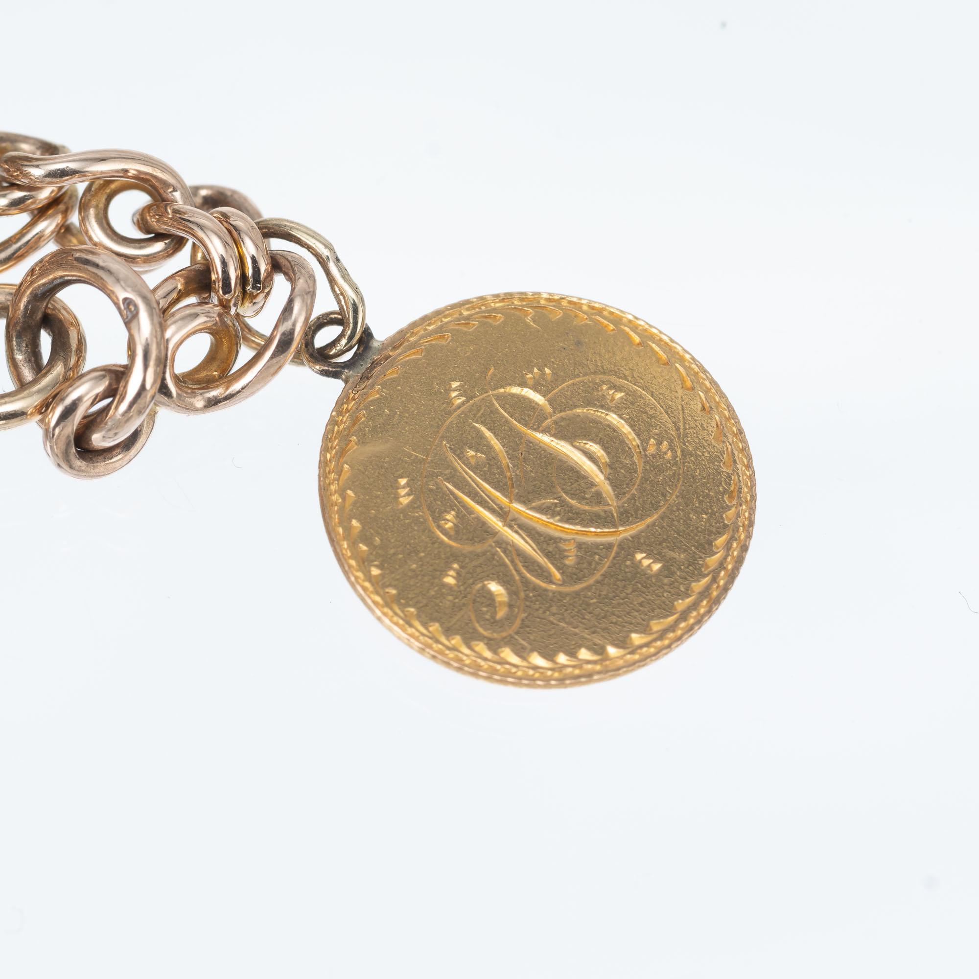 Bracelet à breloques sur le thème du Mad-Money en or jaune des années 1960 en vente 1