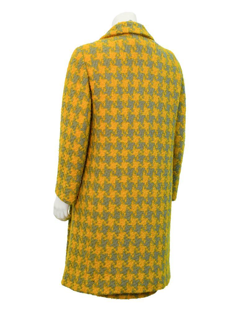 1960s Yellow and Grey Houndstooth Suit 