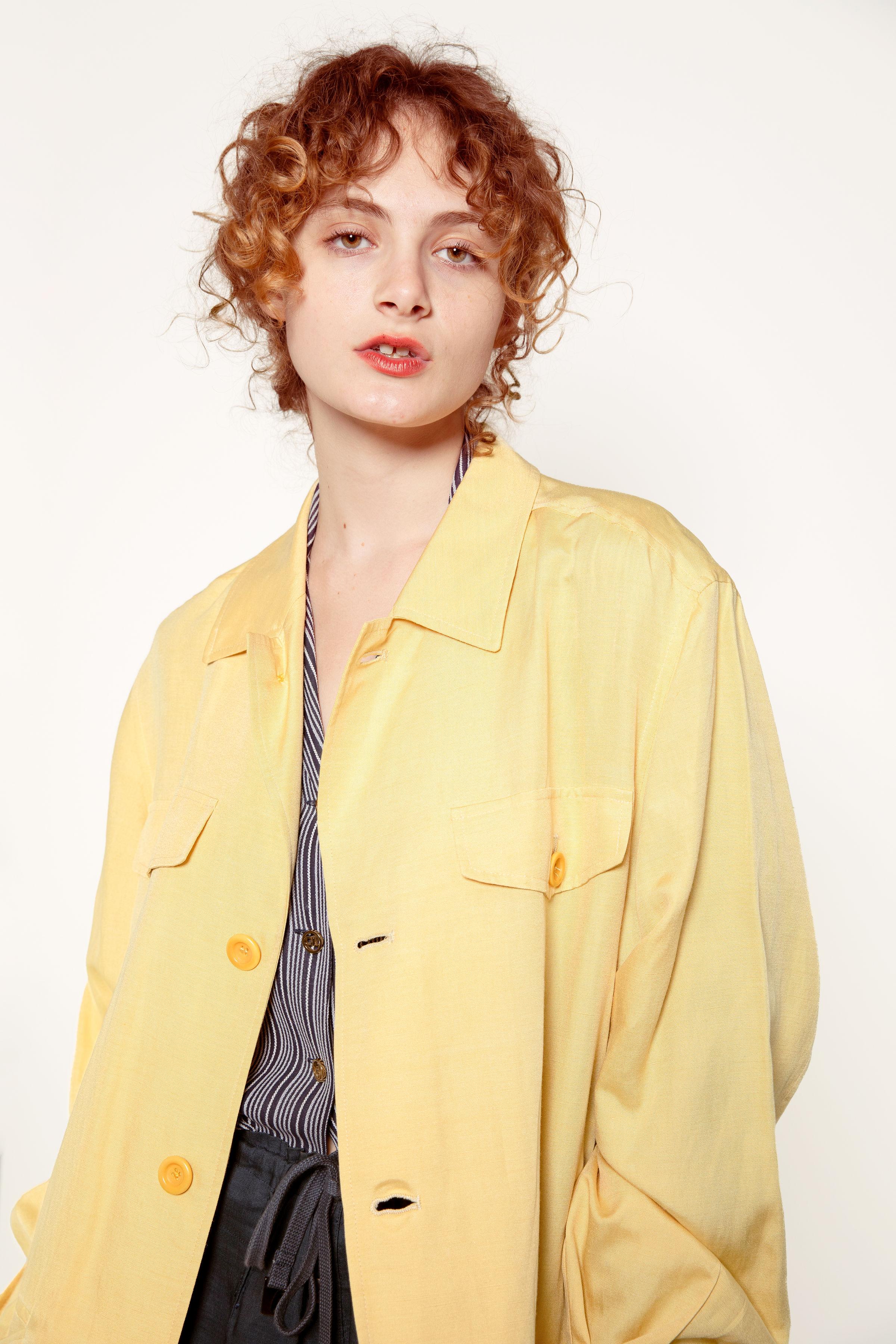 Women's or Men's 1960's Yellow Leisure Jacket For Sale