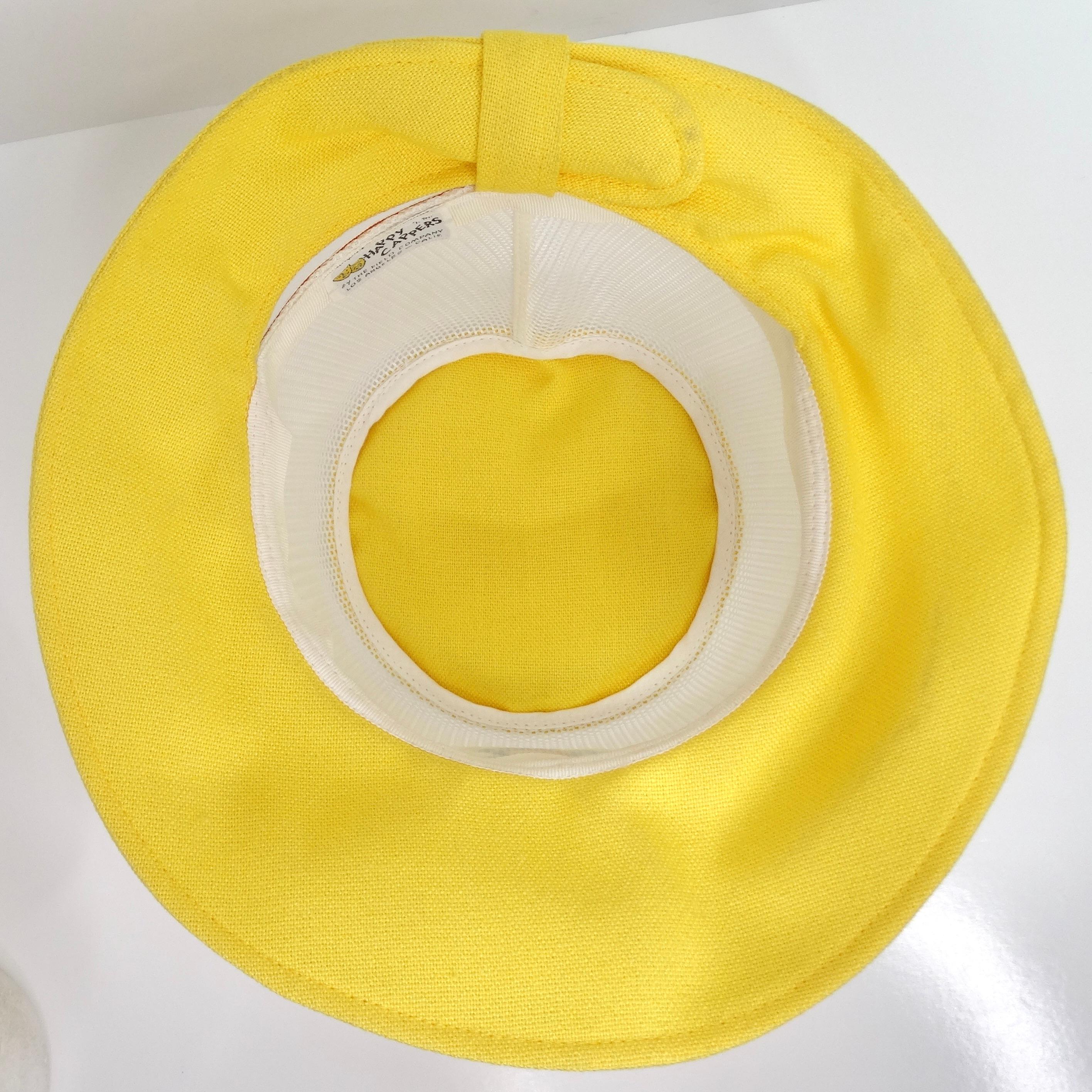 1960s Yellow Mesh Bucket Hat 3