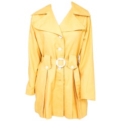 1960s Yellow Mod Trench Jacket