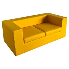 Canapé jaune "Throw-Away" des années 1960, Willie Landels pour Zanotta, retapissé, 1968