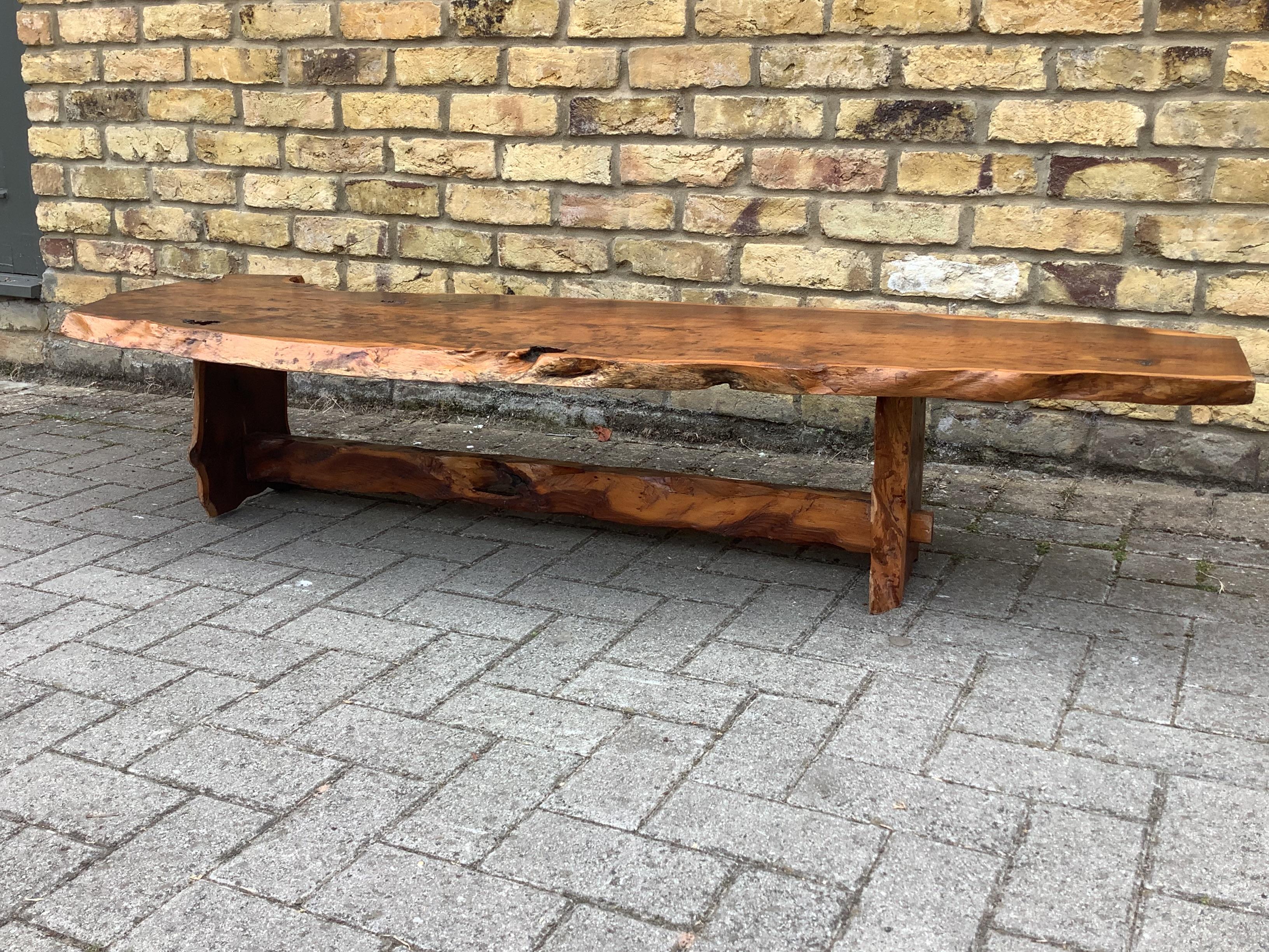 20th Century 1960's Yew coffee table 