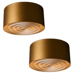 1960s Yki Nummi Model #971-135/25 Brass Flush Mountains for Stockmann Orno