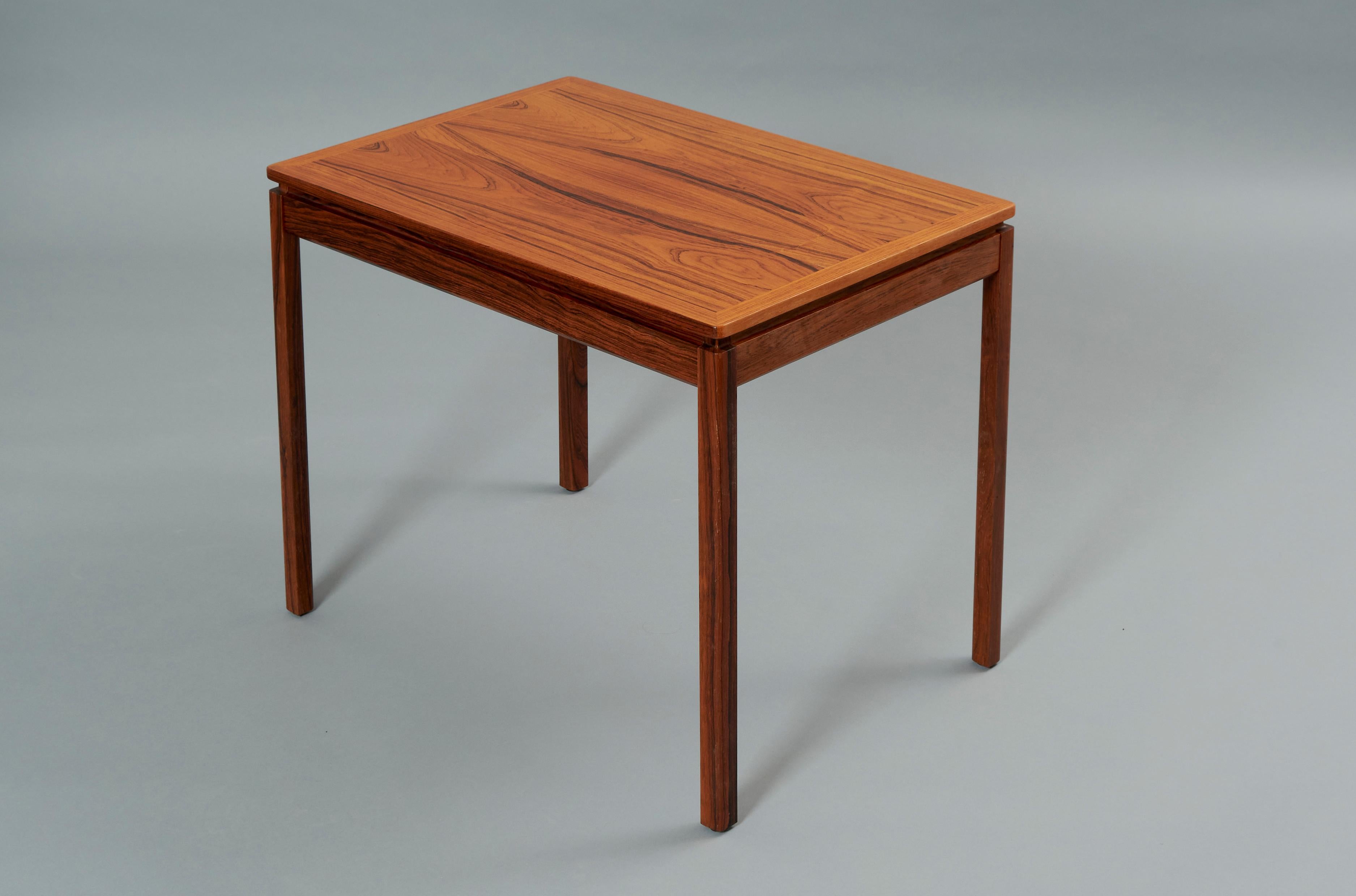 Mid-Century Modern 1960s Yngvar Sandström Rosewood Side Table For Sale