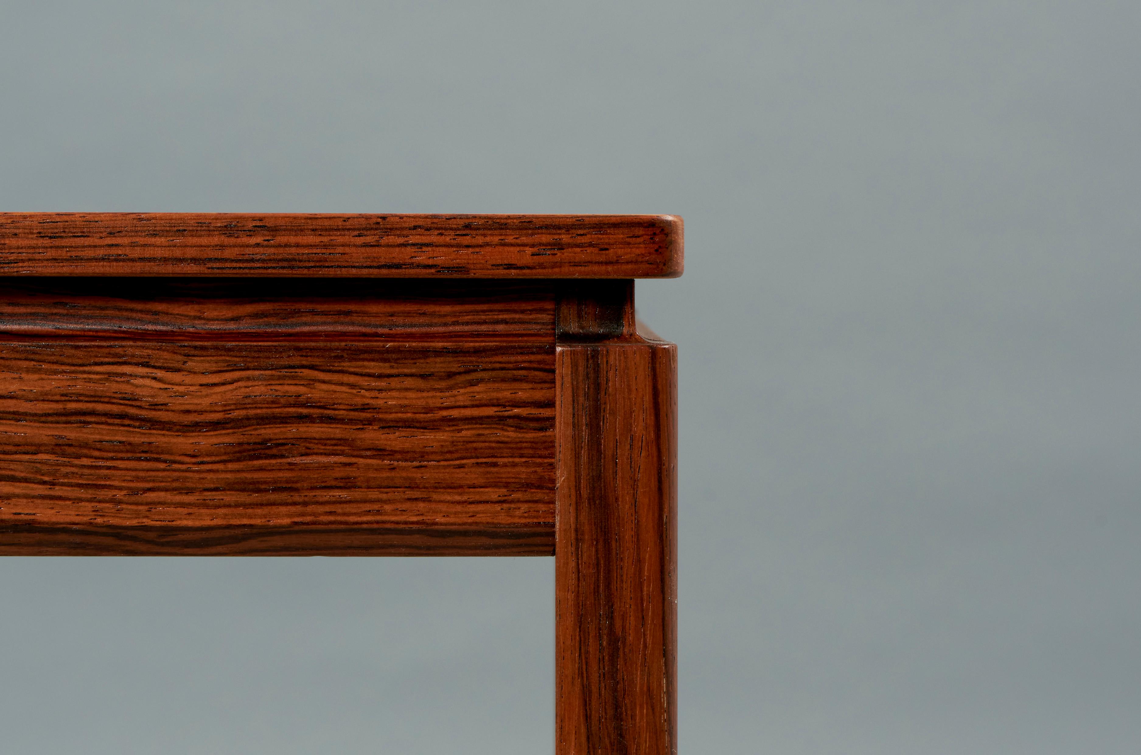 Swedish 1960s Yngvar Sandström Rosewood Side Table For Sale