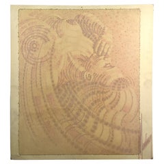 Jeune femme des années 1960 - Drawing de l'école française signé Martinez