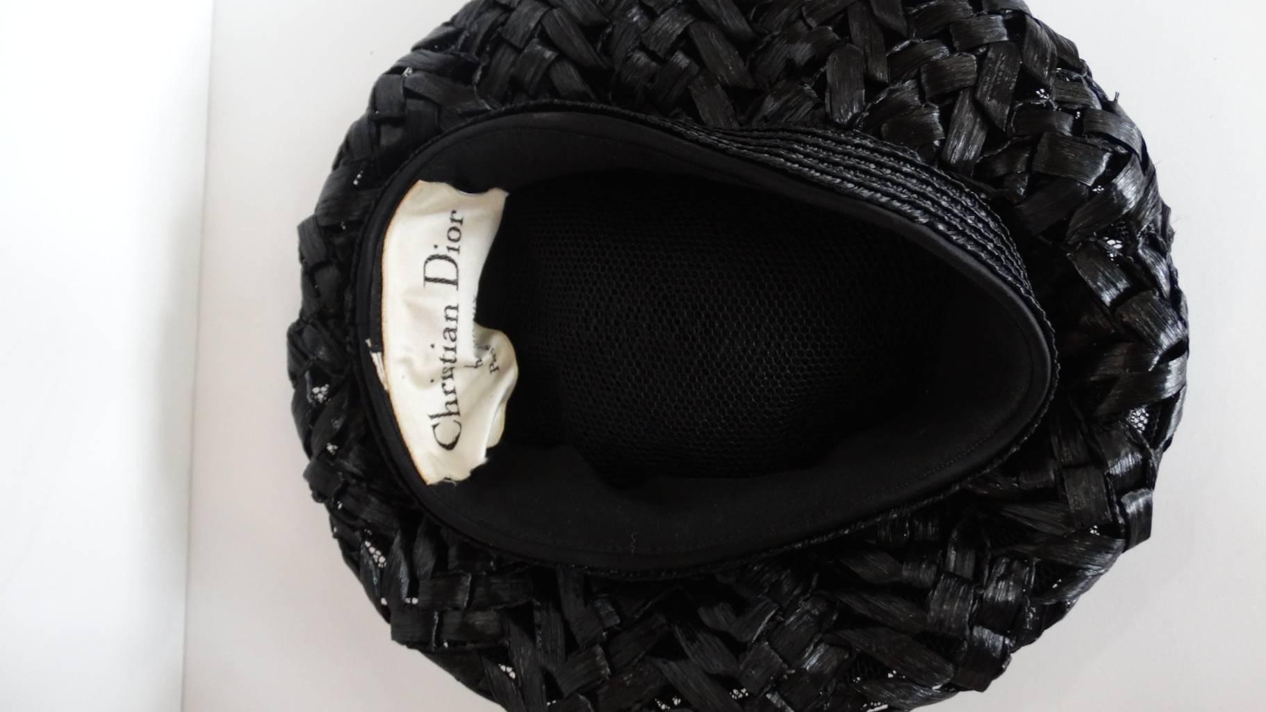 Women's 1960s Yves Saint Laurent for Christian Dior Raffia Beret