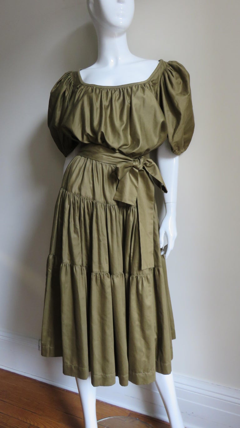1960s Yves St Laurent Peasant Skirt and Top For Sale at 1stDibs