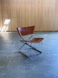 1960s Z Down Chair by Erik Magnussen for Torben Orskov in steel and leather