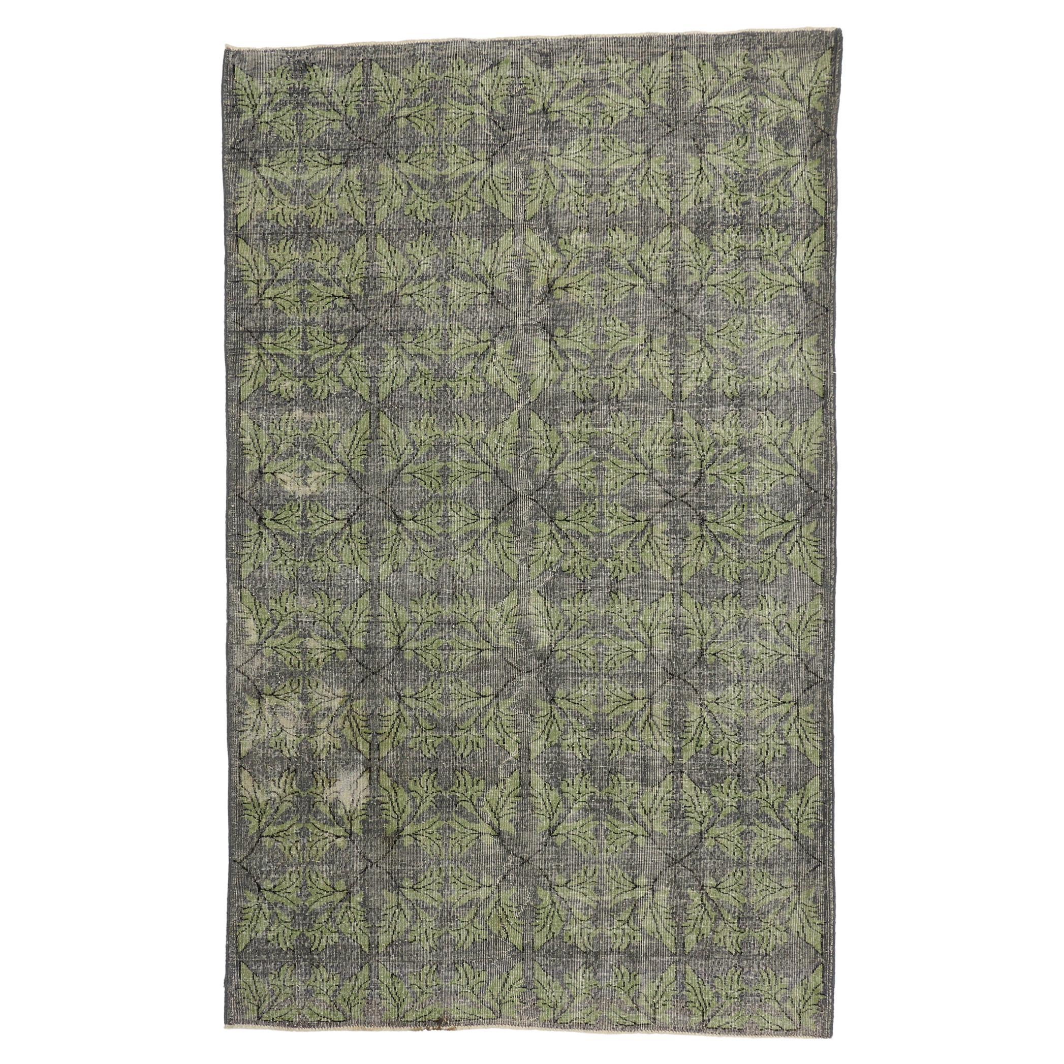 Tapis turc Sivas vieilli Zeki Muren des années 1960 avec style moderne