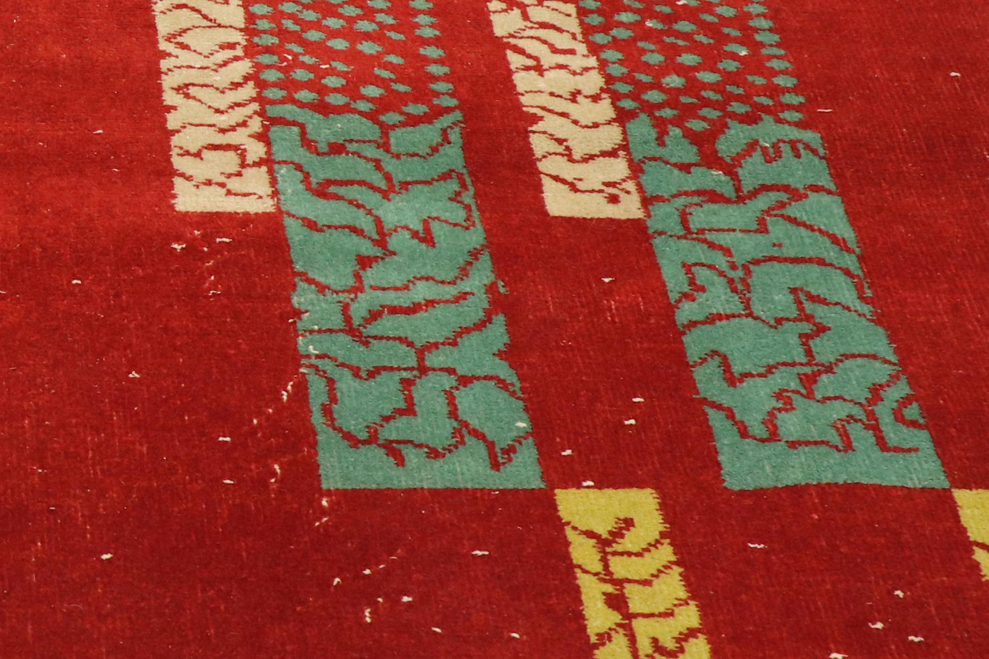 Türkischer Sivas-Teppich von Zeki Muren aus den 1960er Jahren mit kubistischem Stil (20. Jahrhundert) im Angebot