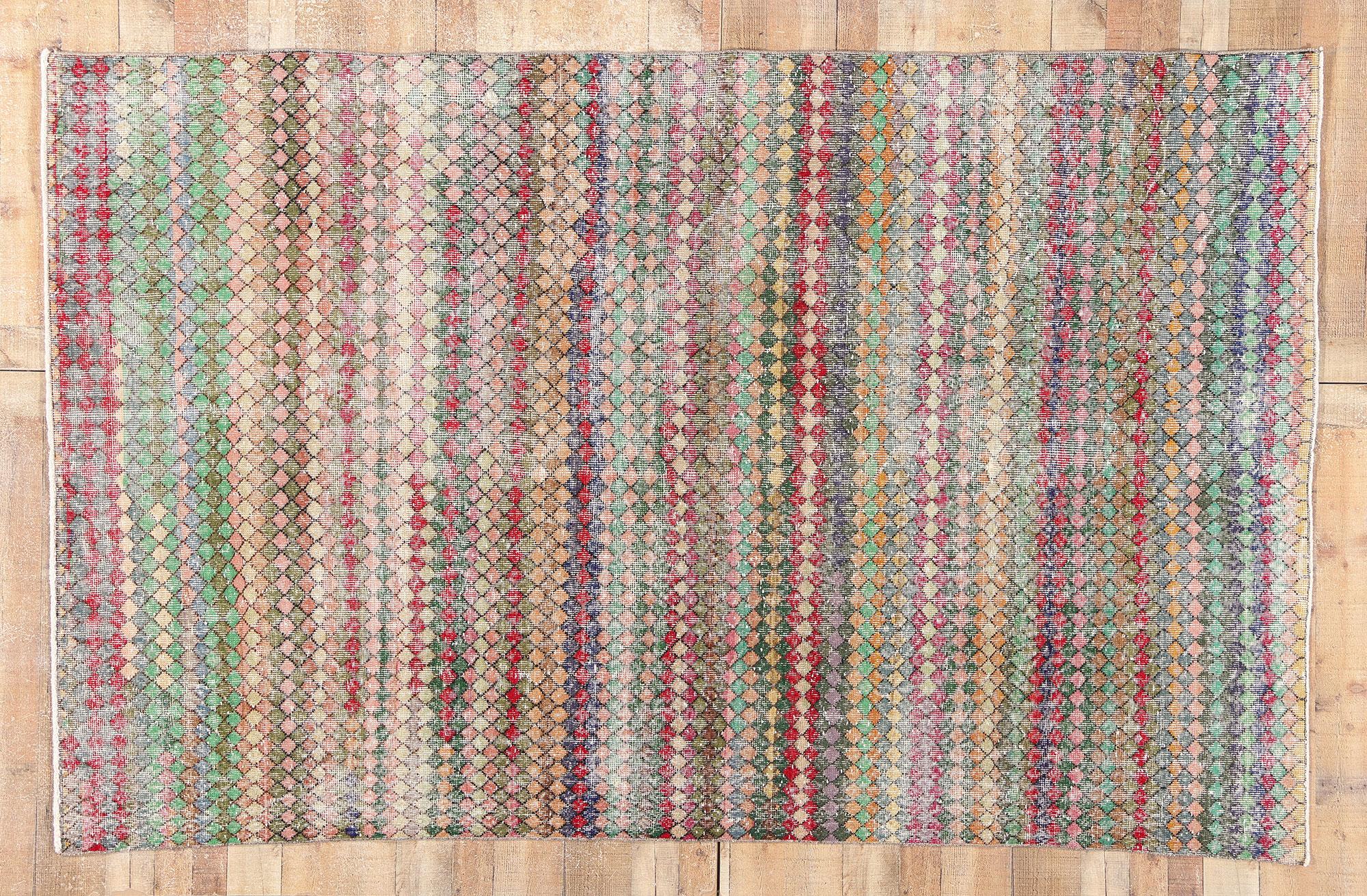1960's Zeki Muren Turkish Sivas Rug with Modern Style For Sale 2