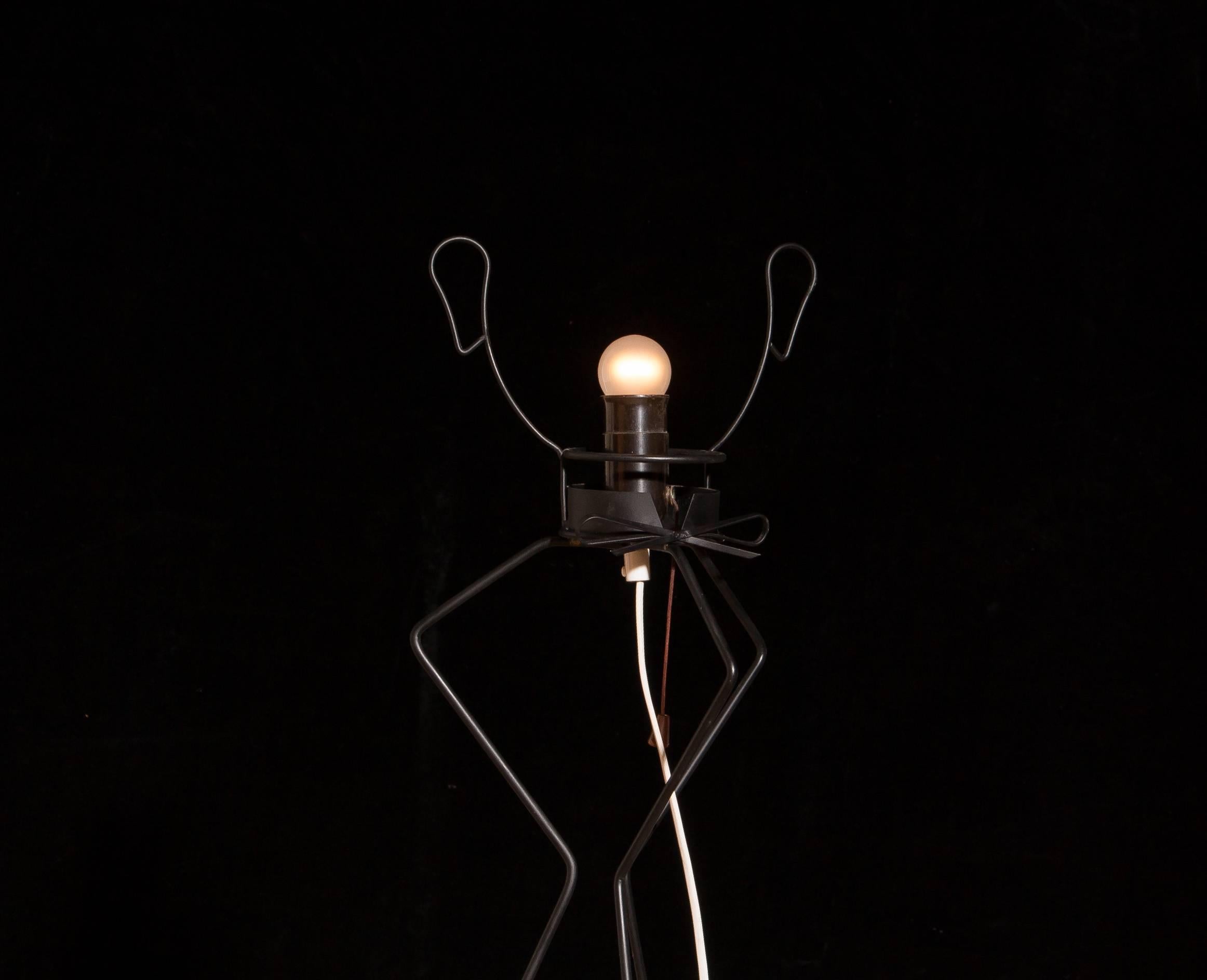 1960s, Very Rare Glass and Metal Floor Lamp 3