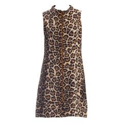 Vintage 1960S Acrylic Blend Faux Fur Leopard Dress