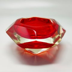 Red Murano Glass Ashtray by Flavio Poli, 1960s Italian Design
