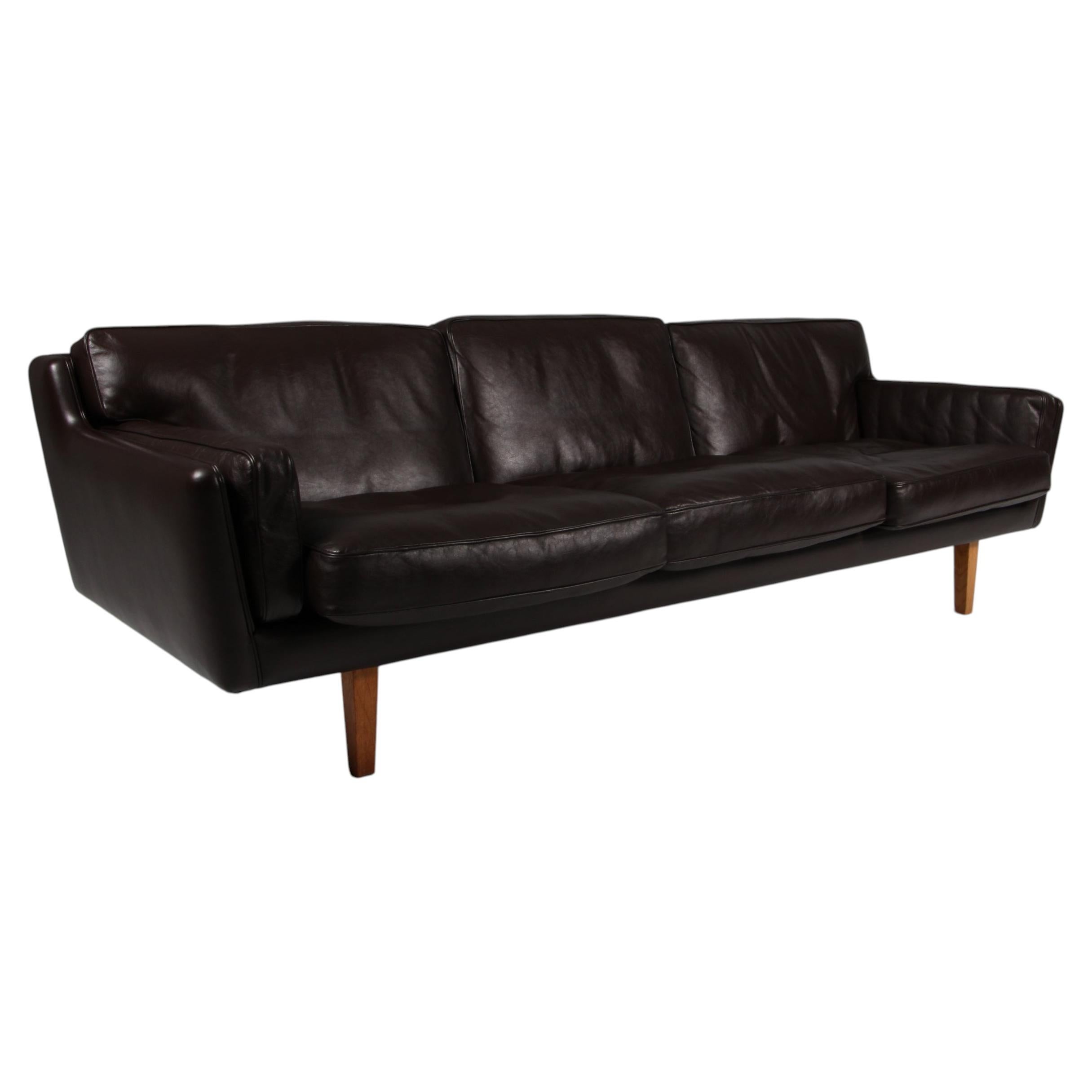 1960ties Illum Wikkelsoe V11A, 3-Seat Sofa by Holger Christensen