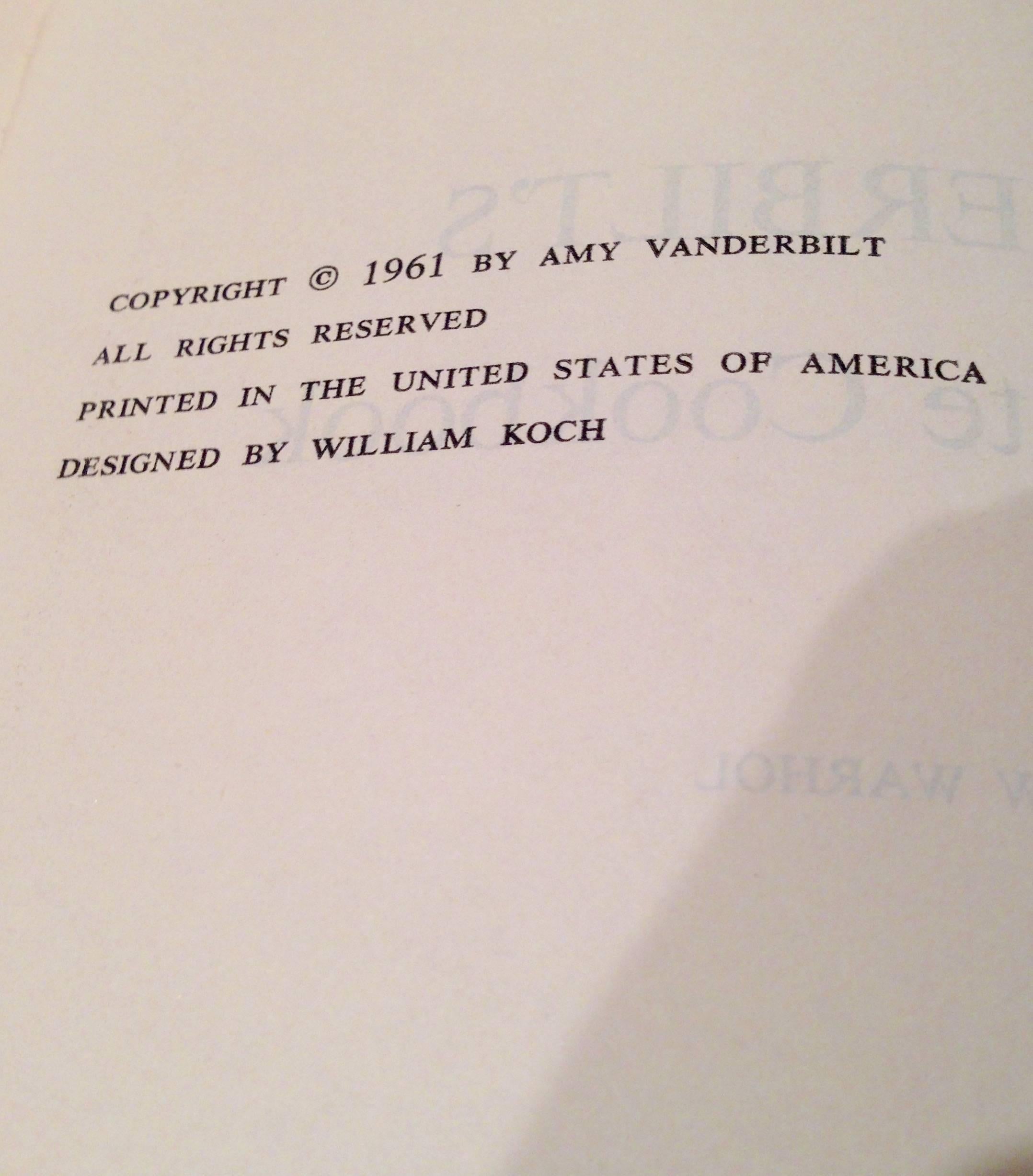 amy vanderbilt's complete cookbook 1961