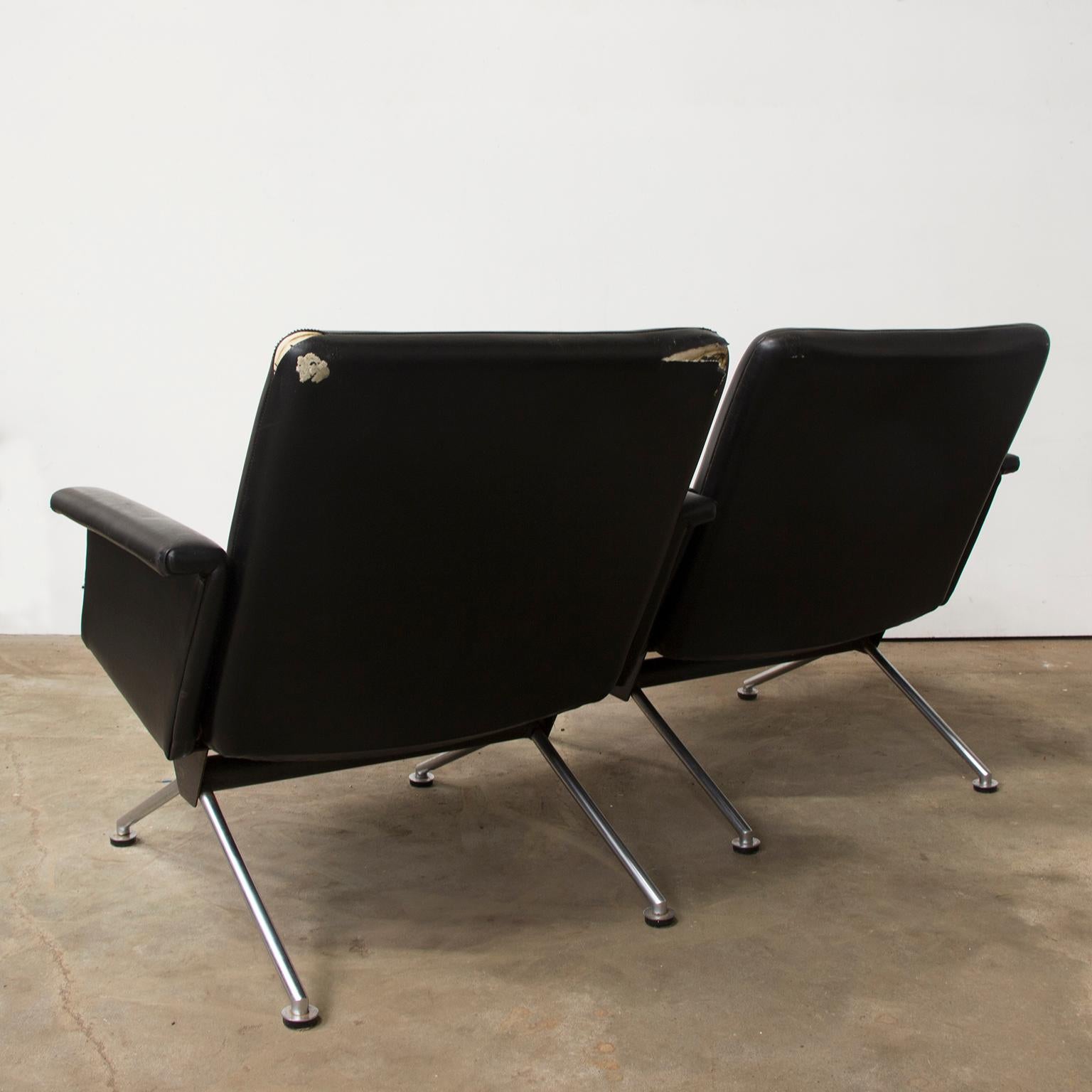 1961, Andre Cordemeyer for Gispen, Set of Two Midcentury Dutch Easy Chairs 1432 For Sale 1