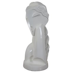 1961 Austin Products Head of a Young Girl Bust Sculpture After Henri Laurens