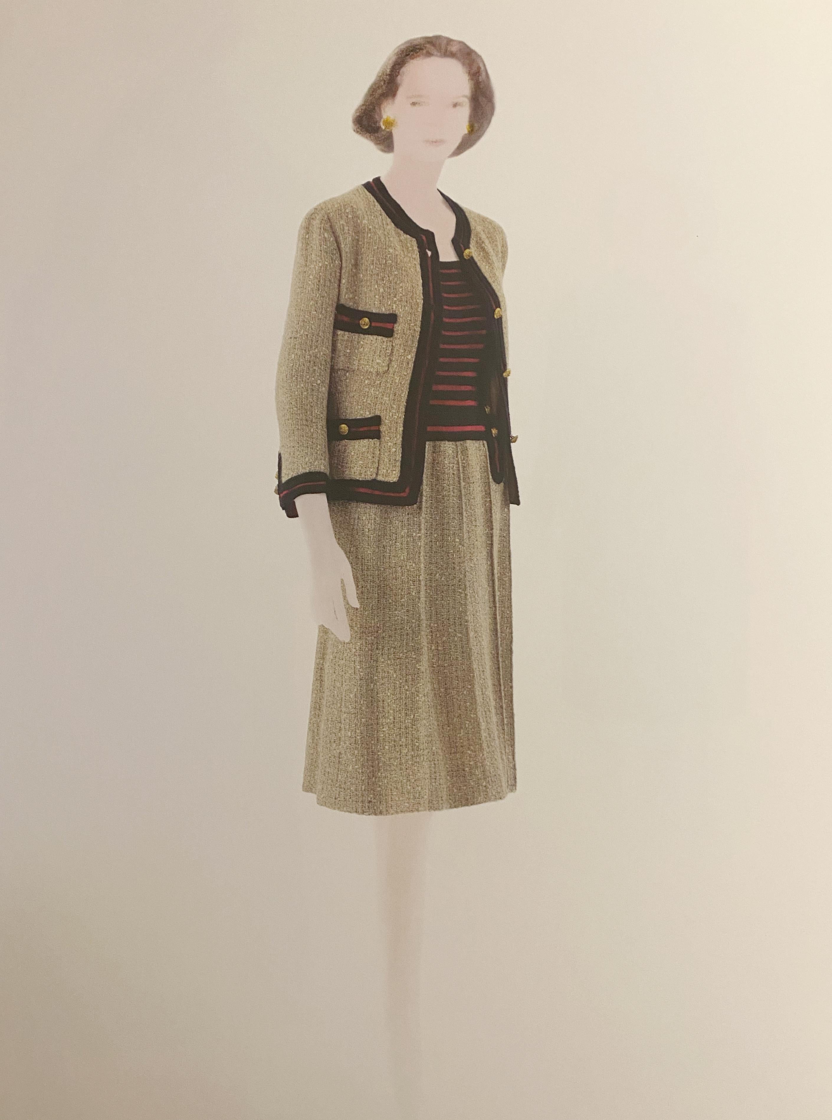 1961 Chanel Haute Couture Iconic Skirt Suit For Sale 12