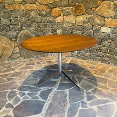 1961 Classic Round Knoll Dining Table Star Chrome Base Restored and Ready