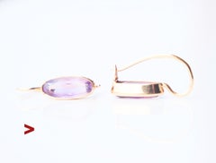 Pendientes Acabado 1961 Amatista maciza Oro 14 / 1.7gr