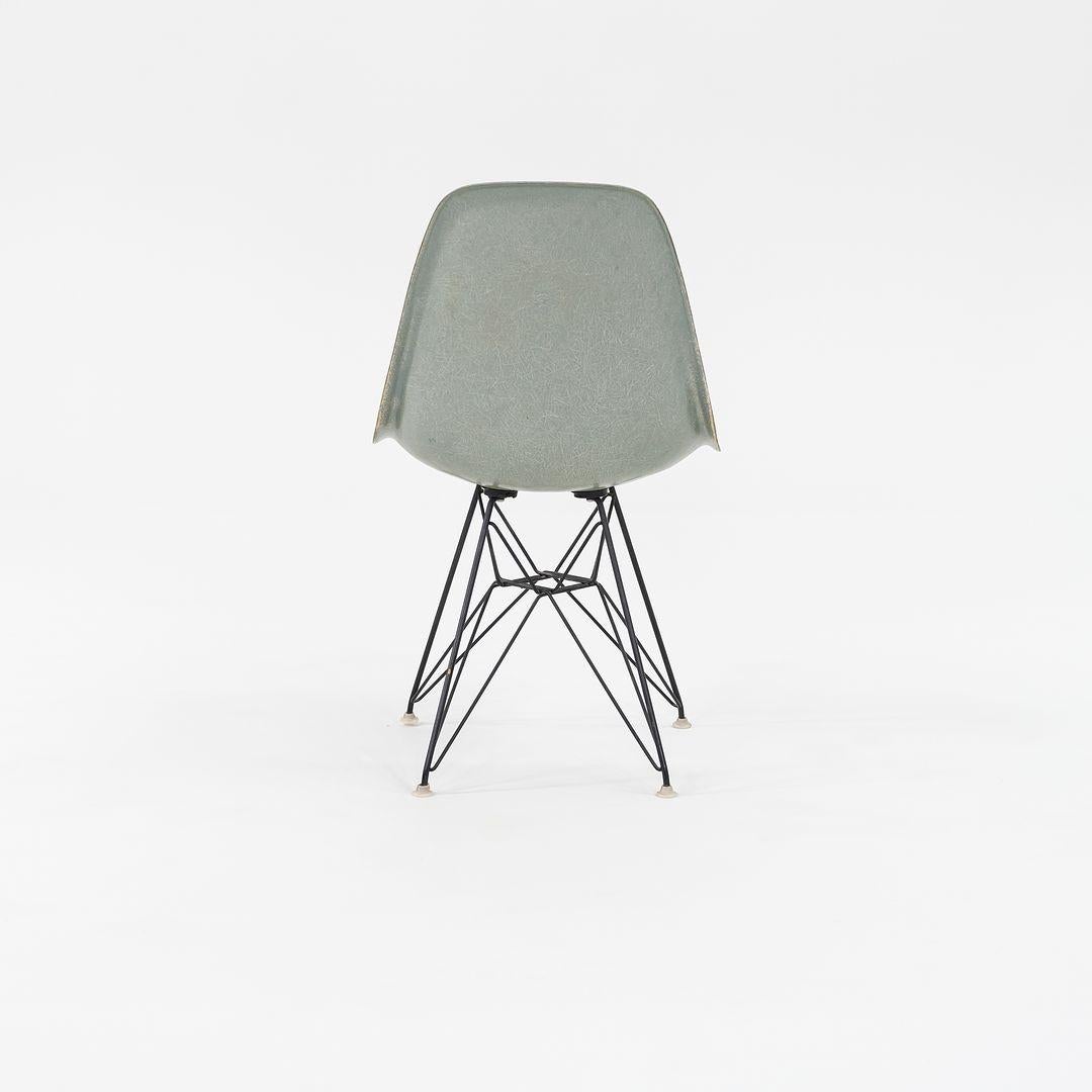 American 1961 Herman Miller Eames Fiberglass DSR Side Shell Dining Chair with Eiffel Base