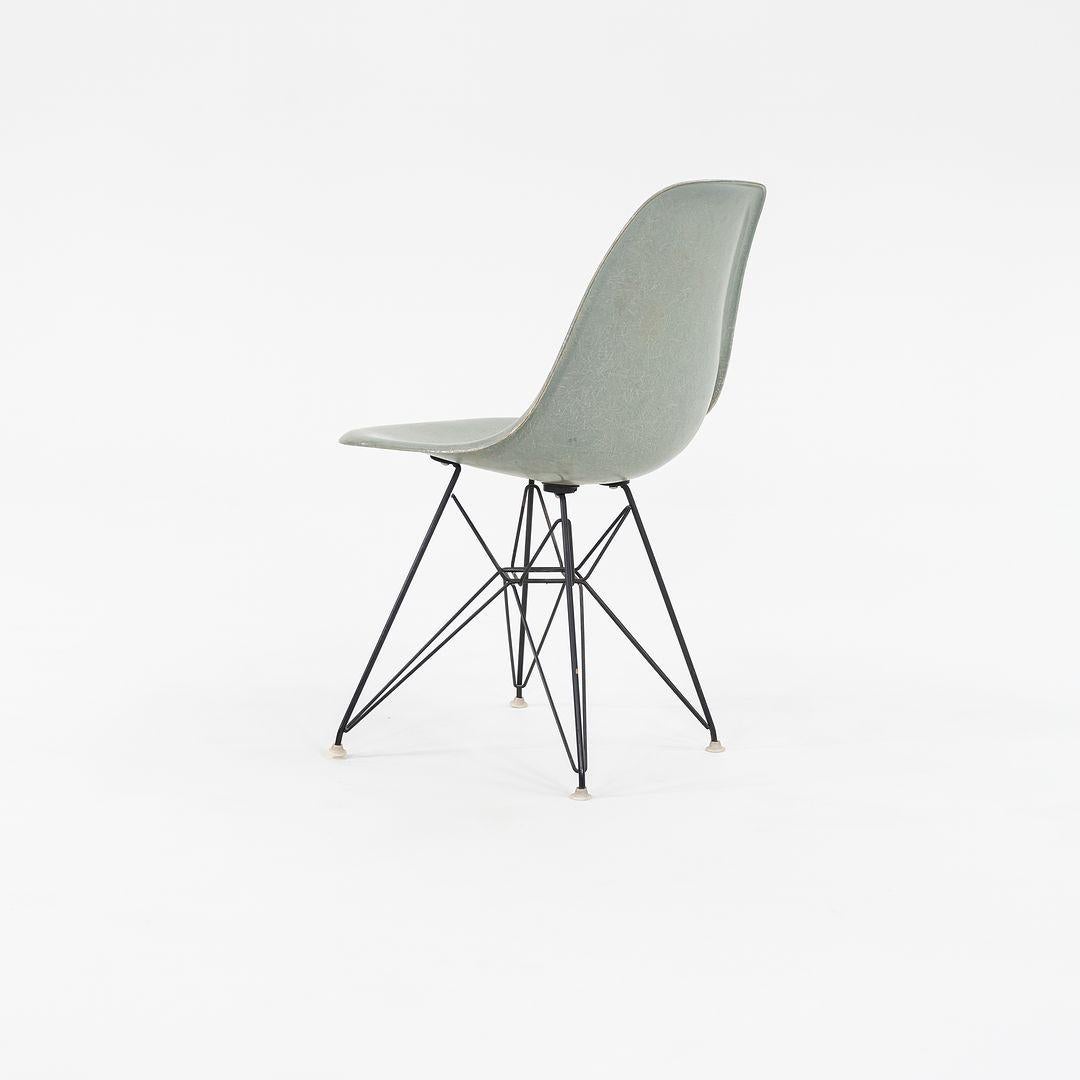 Mid-20th Century 1961 Herman Miller Eames Fiberglass DSR Side Shell Dining Chair with Eiffel Base