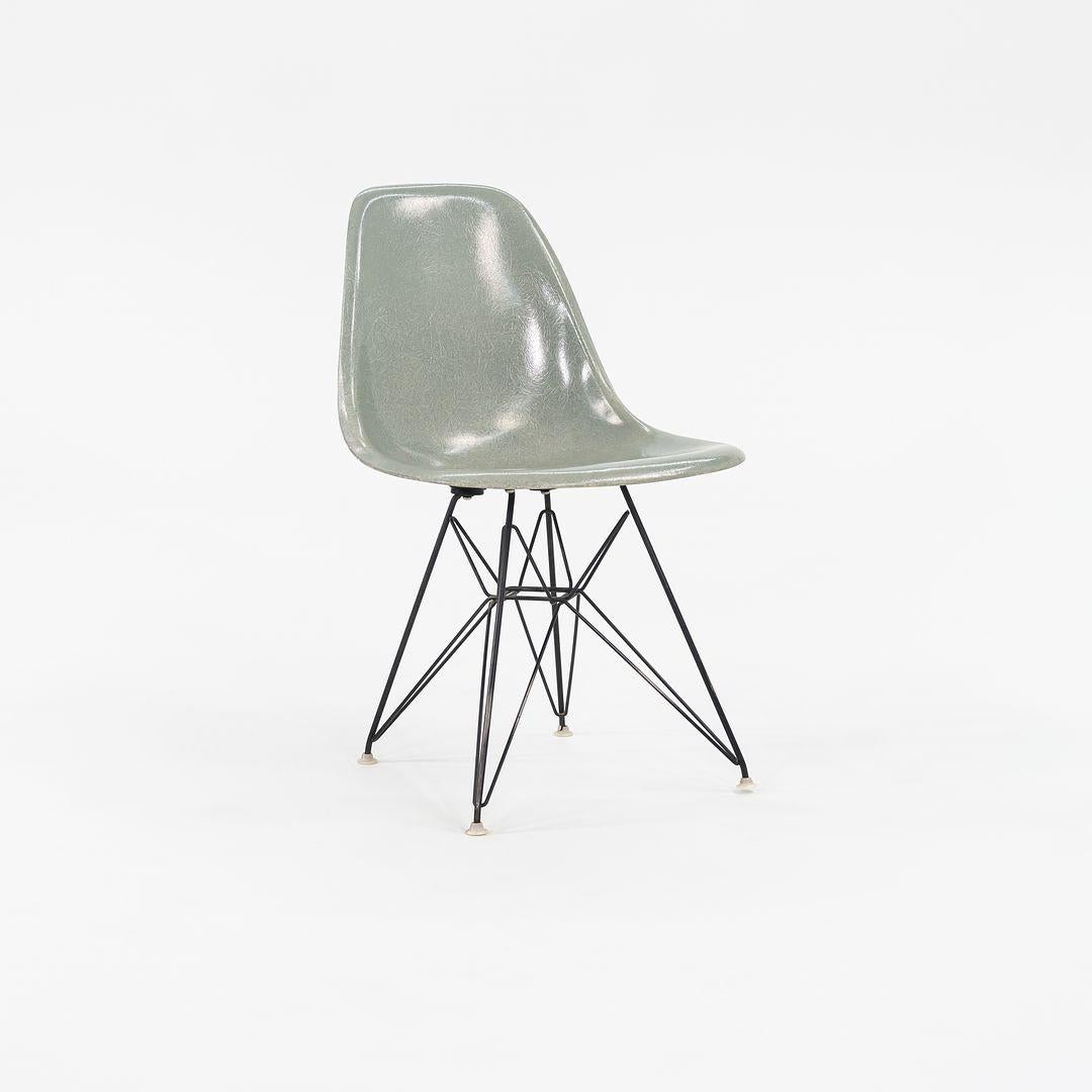 1961 Herman Miller Eames Fiberglass DSR Side Shell Dining Chair with Eiffel Base 2