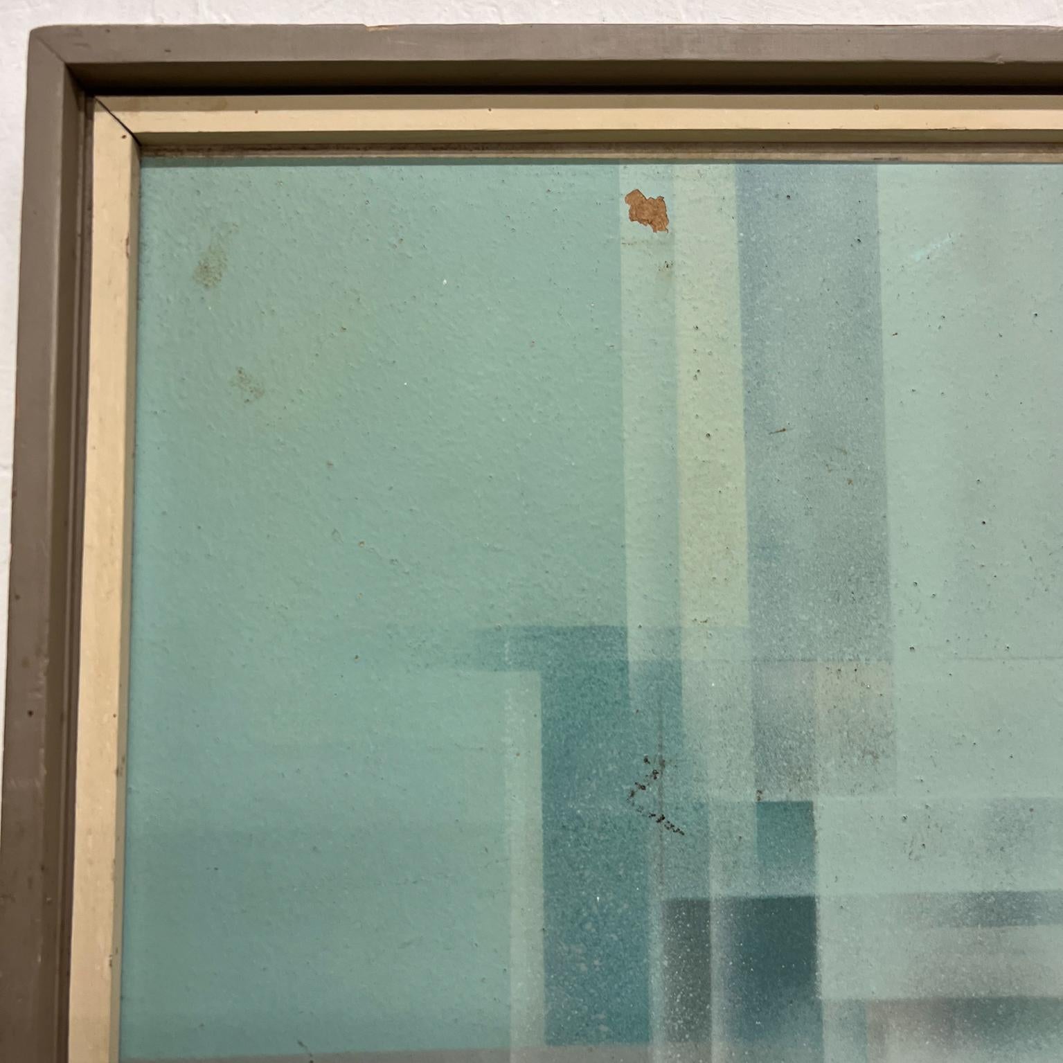 1961 Moderne Kunst Reflective Mirage Eugene Kloszewski Abstraktes Gemälde (Moderne der Mitte des Jahrhunderts) im Angebot