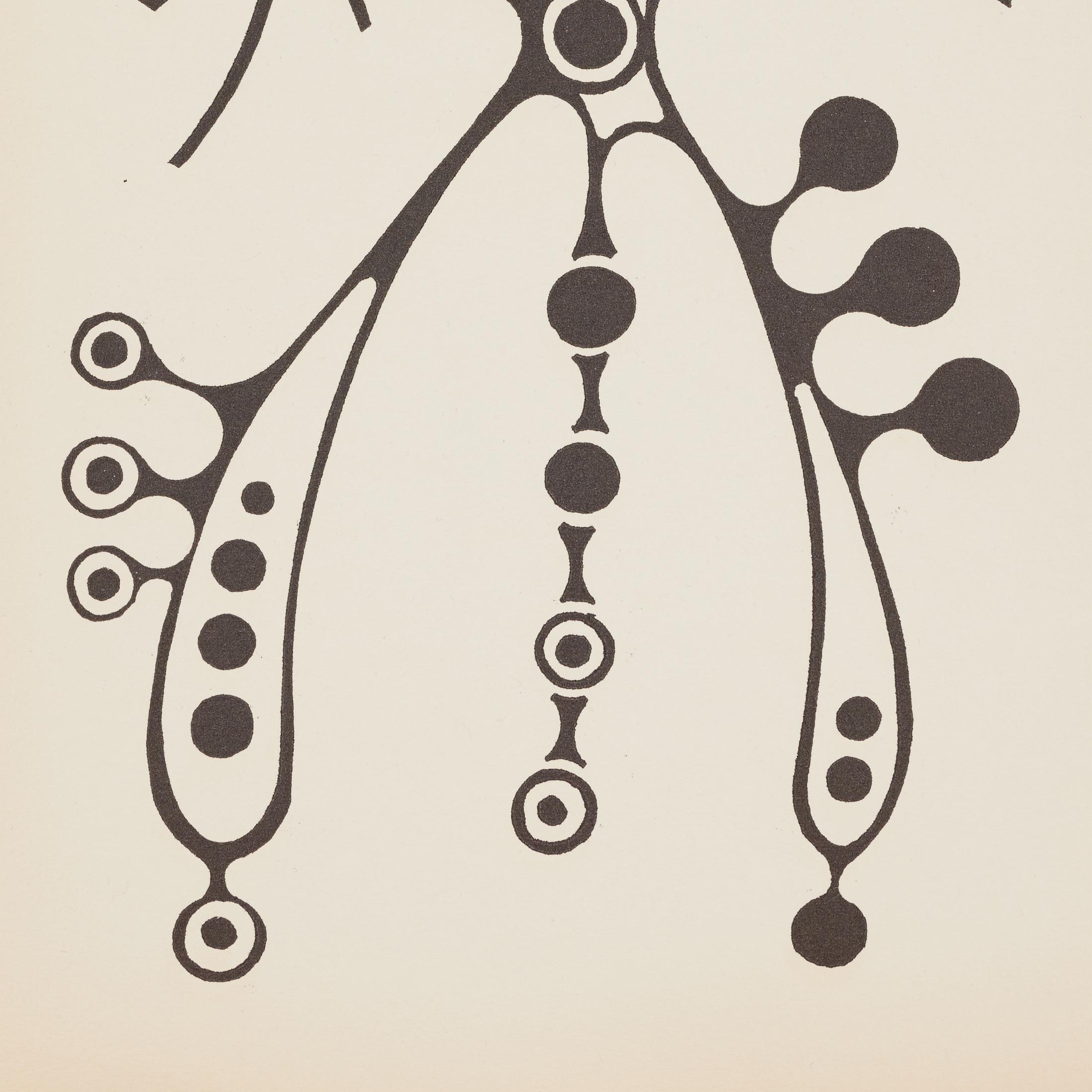 1961 Moisès Villèlia Linocut — “Aumun”, No. 89/100, Illustrating a Poem in vendita 5