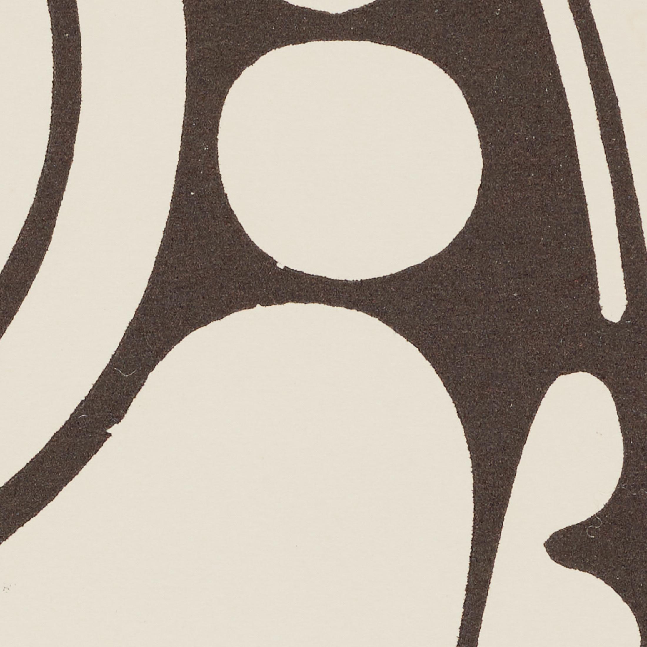 1961 Moisès Villèlia Linocut — “Aumun”, No. 89/100, Illustrating a Poem in vendita 5