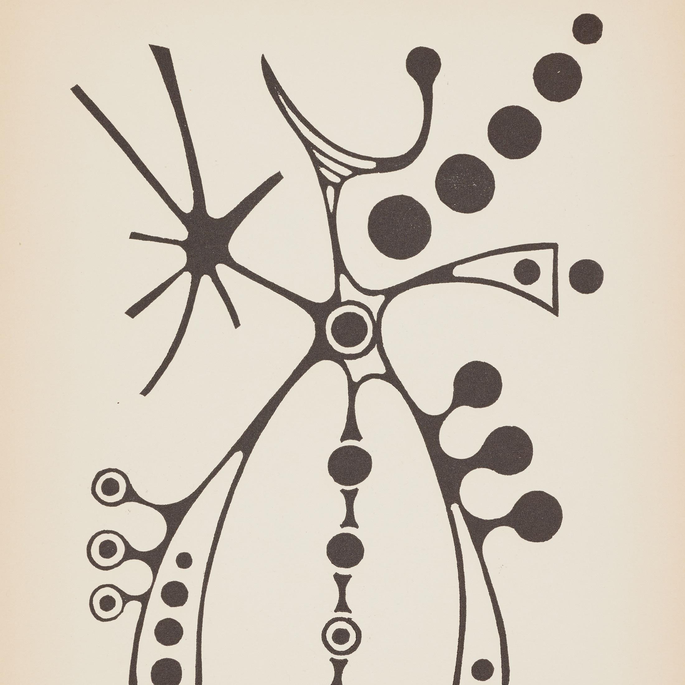 1961 Moisès Villèlia Linocut — “Aumun”, No. 89/100, Illustrating a Poem in vendita 6