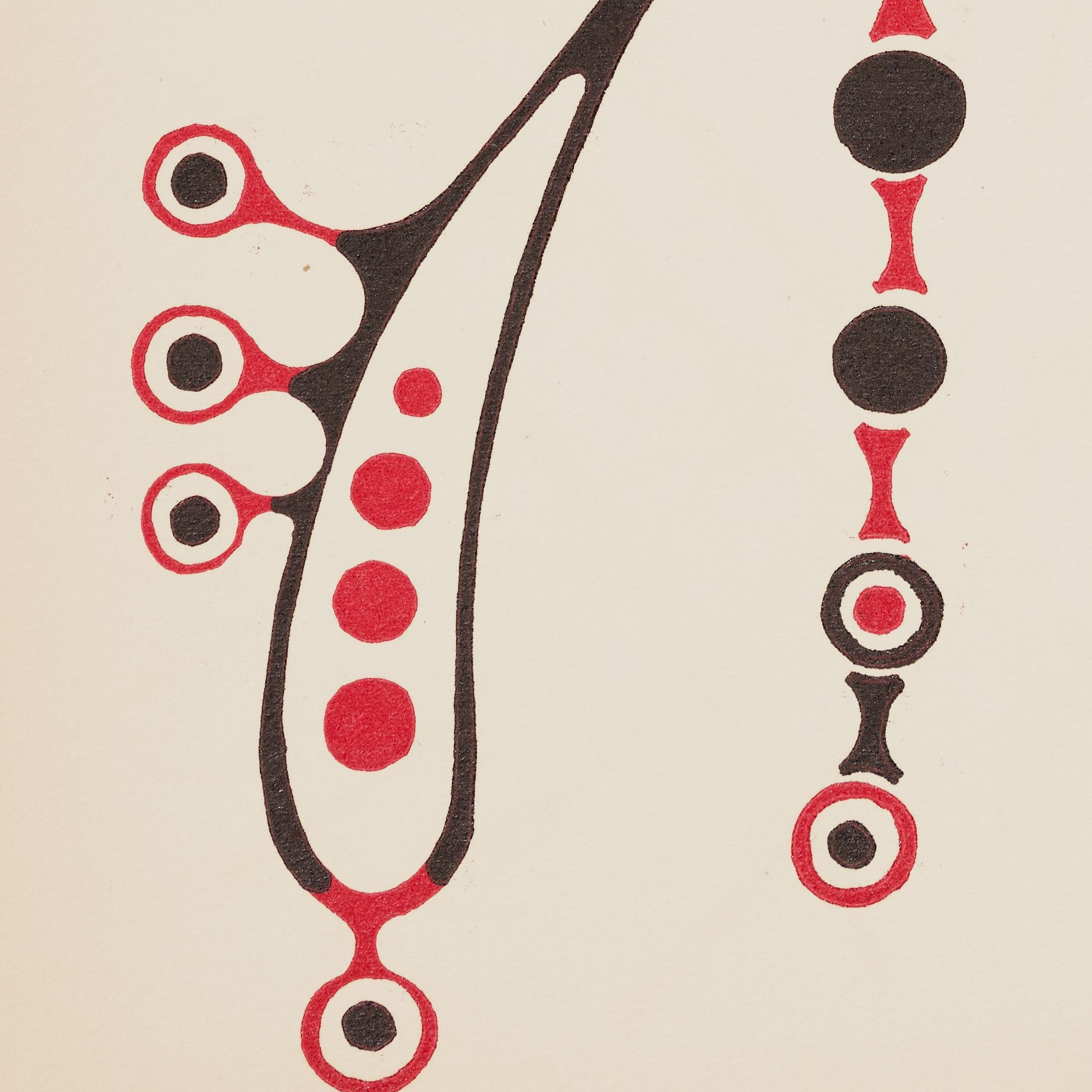 Metà XX secolo 1961 Moisès Villèlia Linocut - 