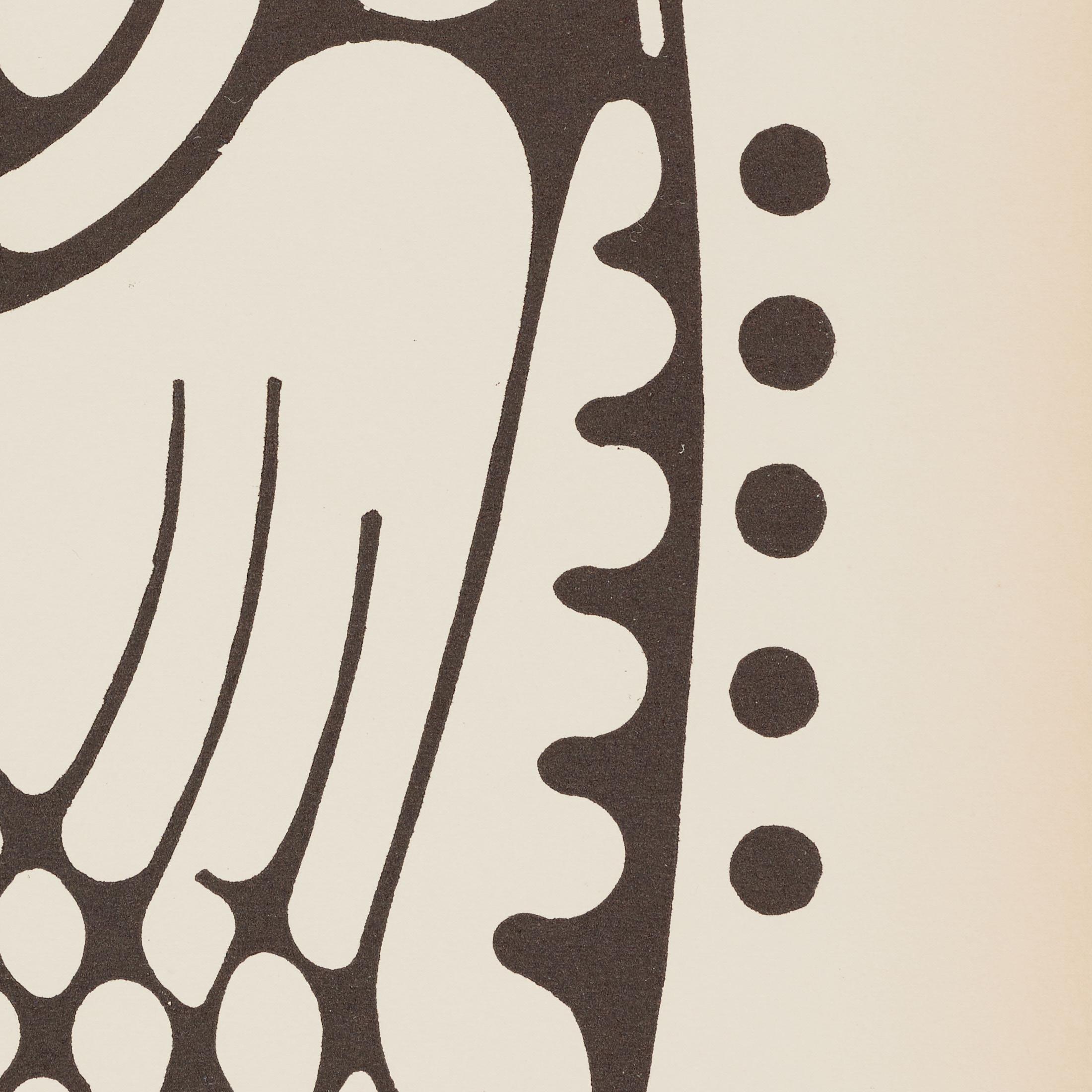 Carta 1961 Moisès Villèlia Linocut — “Aumun”, No. 89/100, Illustrating a Poem in vendita