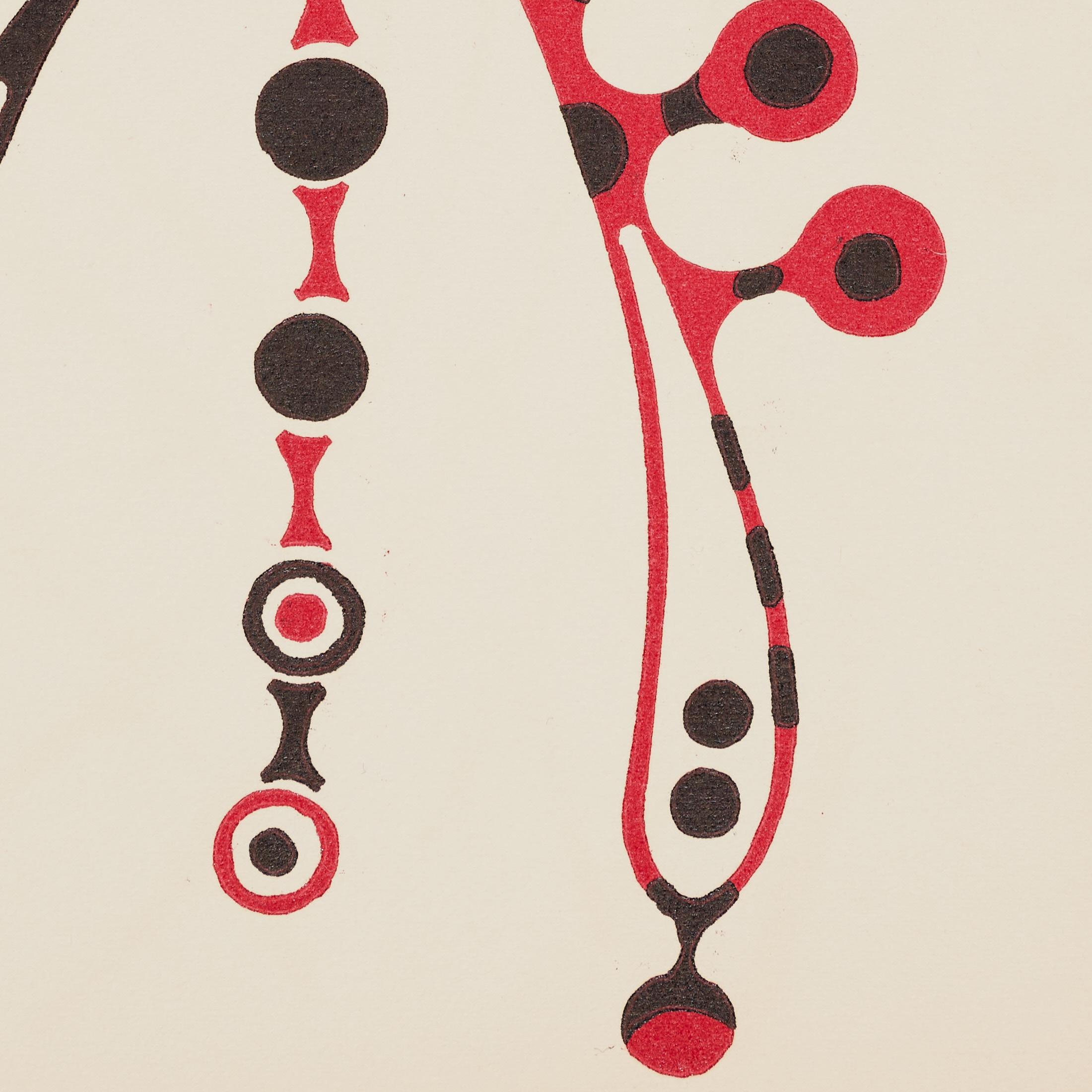Carta 1961 Moisès Villèlia Linocut - 