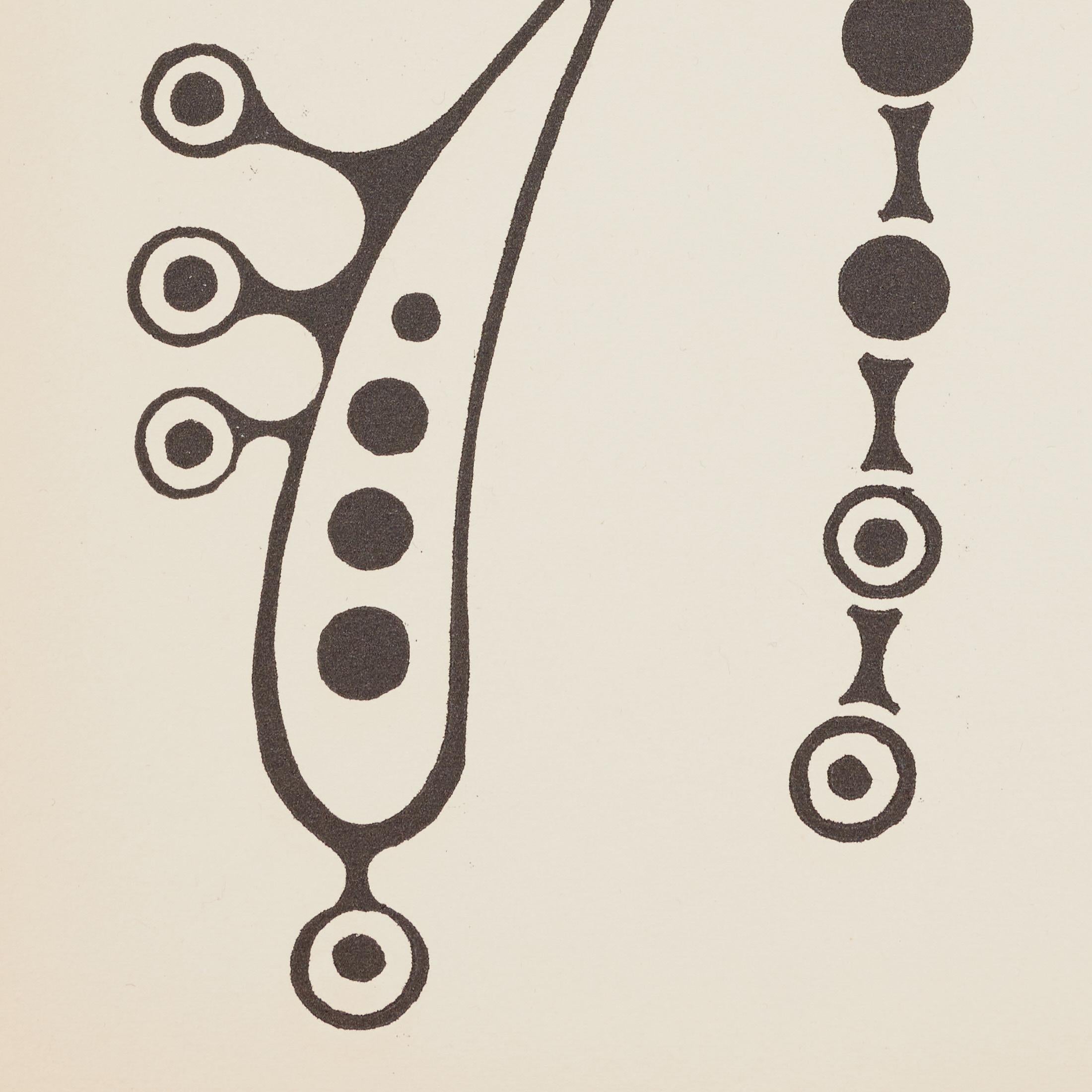 1961 Moisès Villèlia Linocut — “Aumun”, No. 89/100, Illustrating a Poem in vendita 2