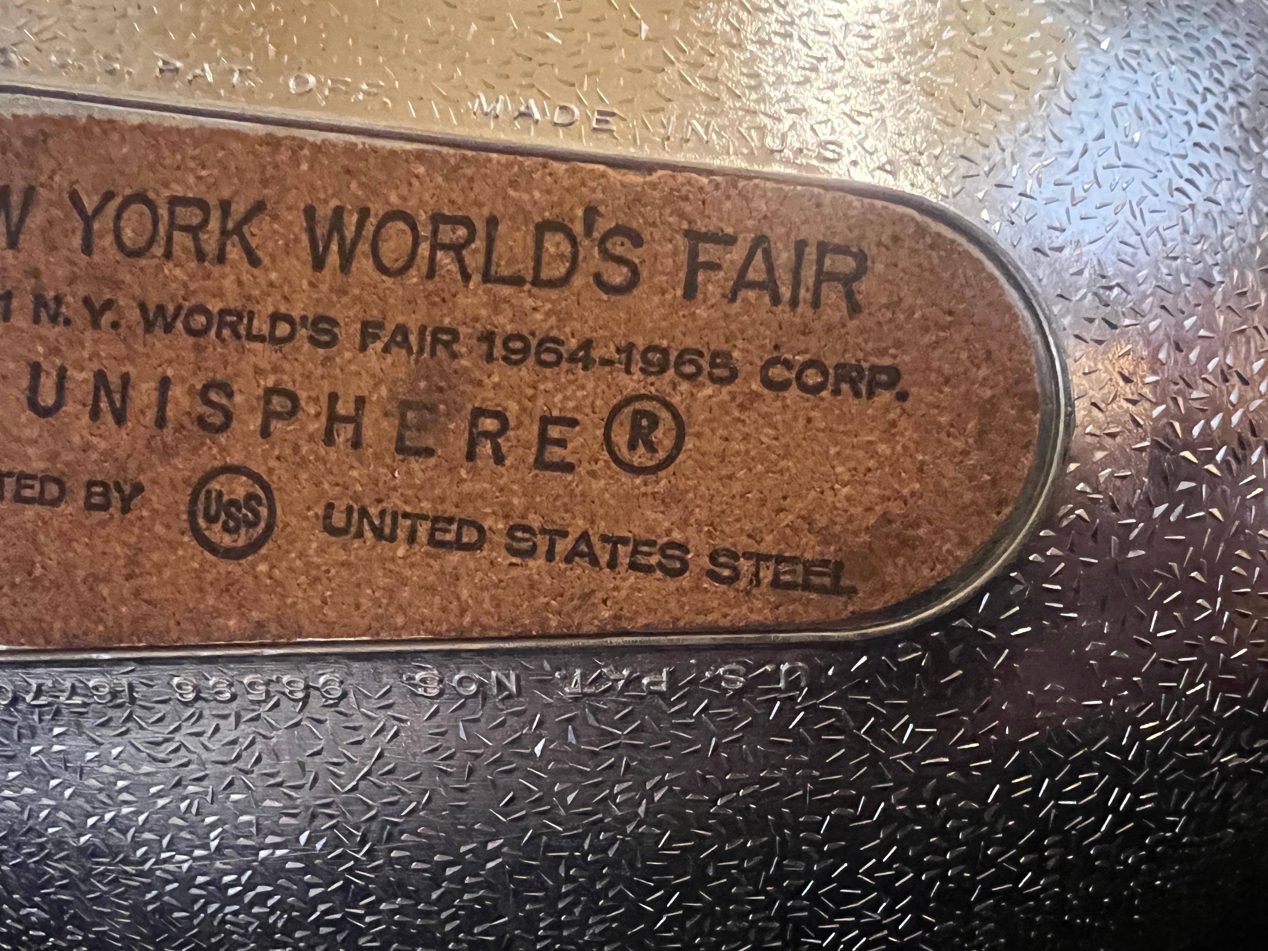 1961 New York's World's Fair Unisphere Rare Collectible Metal Sculpture Souvenir 3