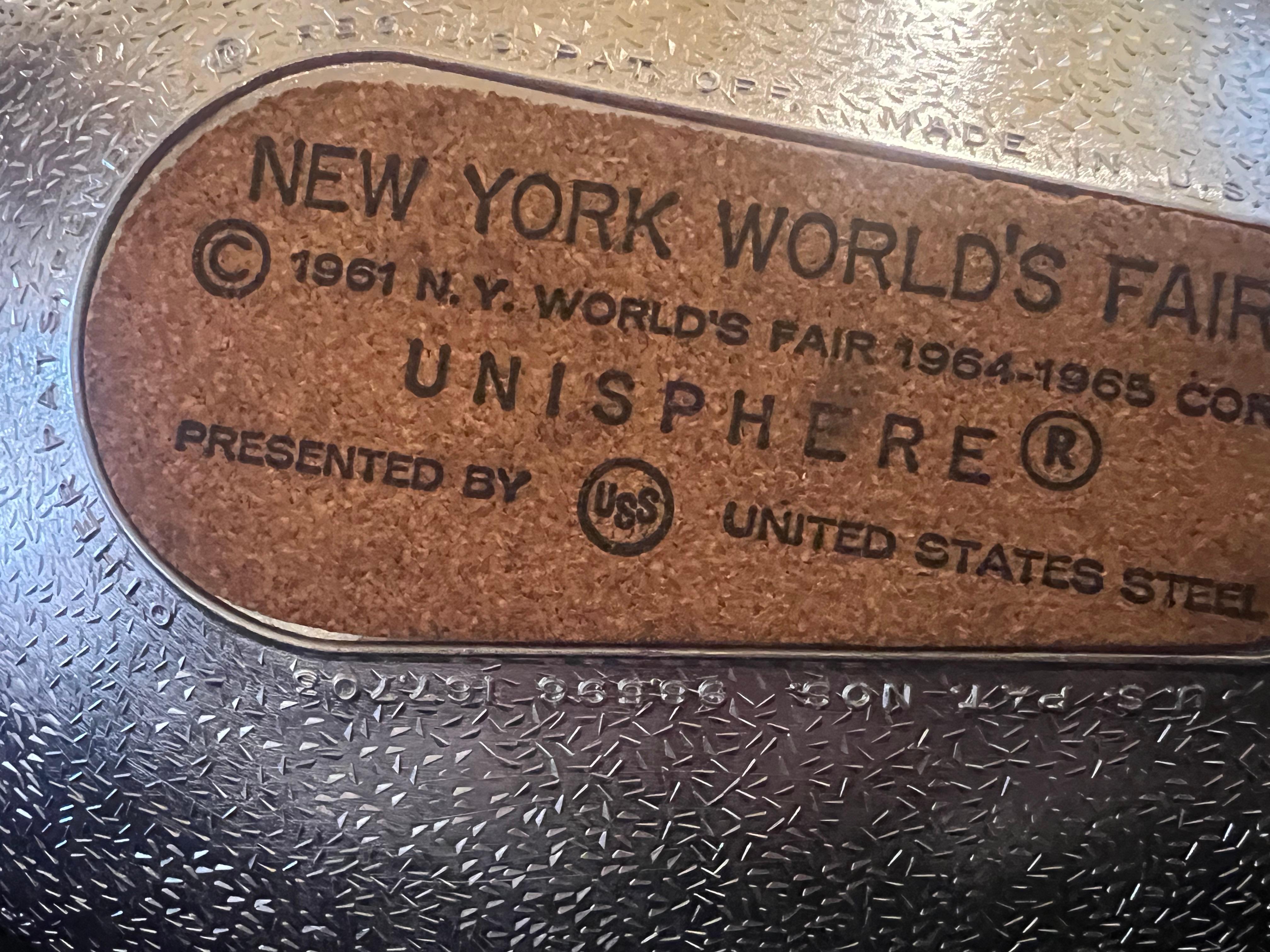 1961 New York's World's Fair Unisphere Rare Collectible Metal Sculpture Souvenir 2
