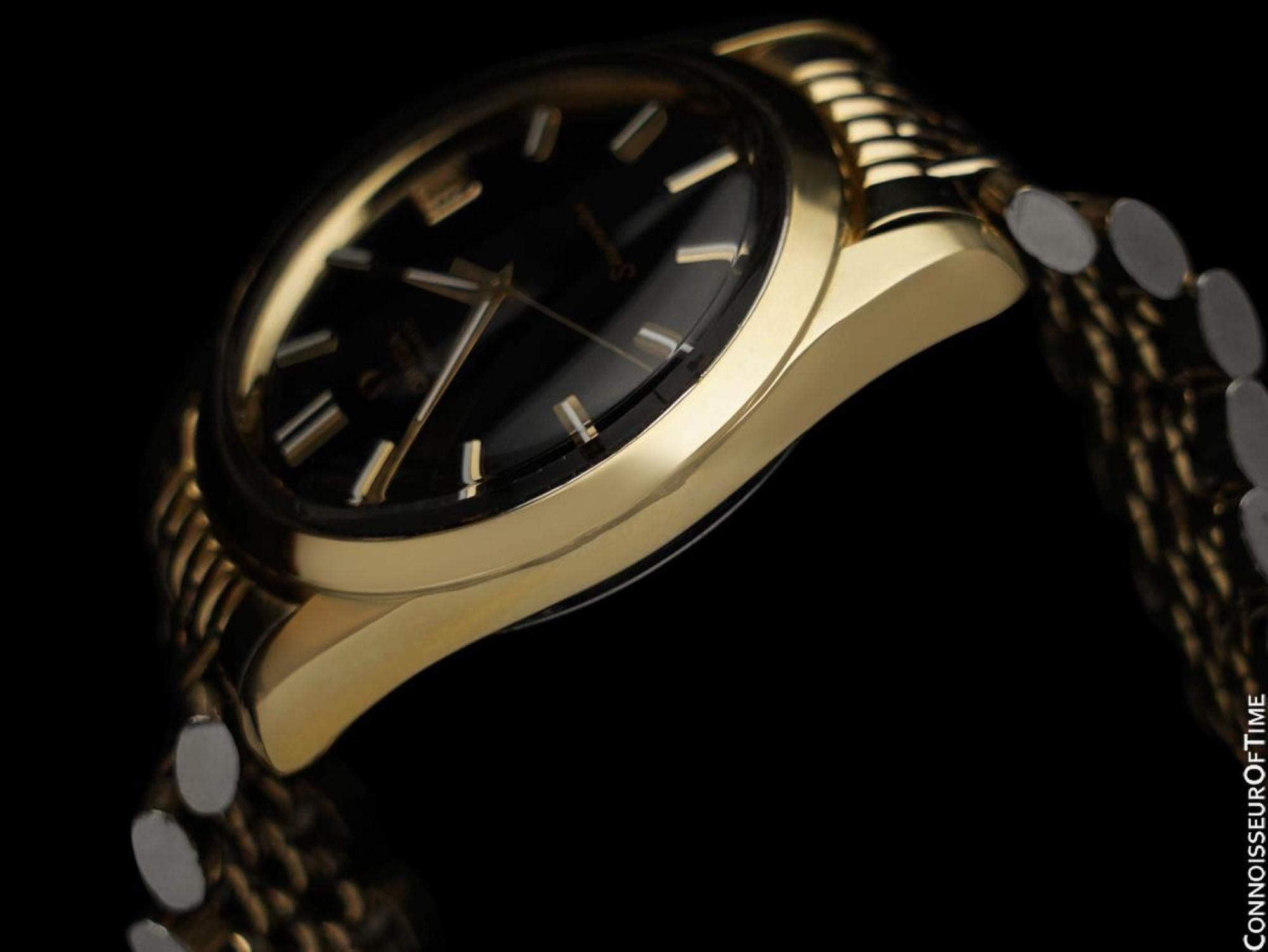 1961 OMEGA SEAMASTER Vintage Mens 14K Gold Shell Cal. 562 Watch For Sale 2