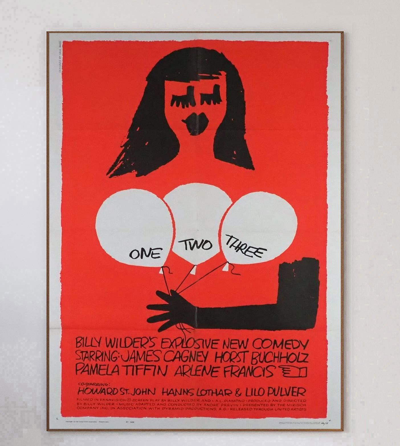 Véritable merveille du milieu du siècle et merveilleux morceau de l'histoire du cinéma et du design du 20e siècle, cette première affiche américaine pour le film 