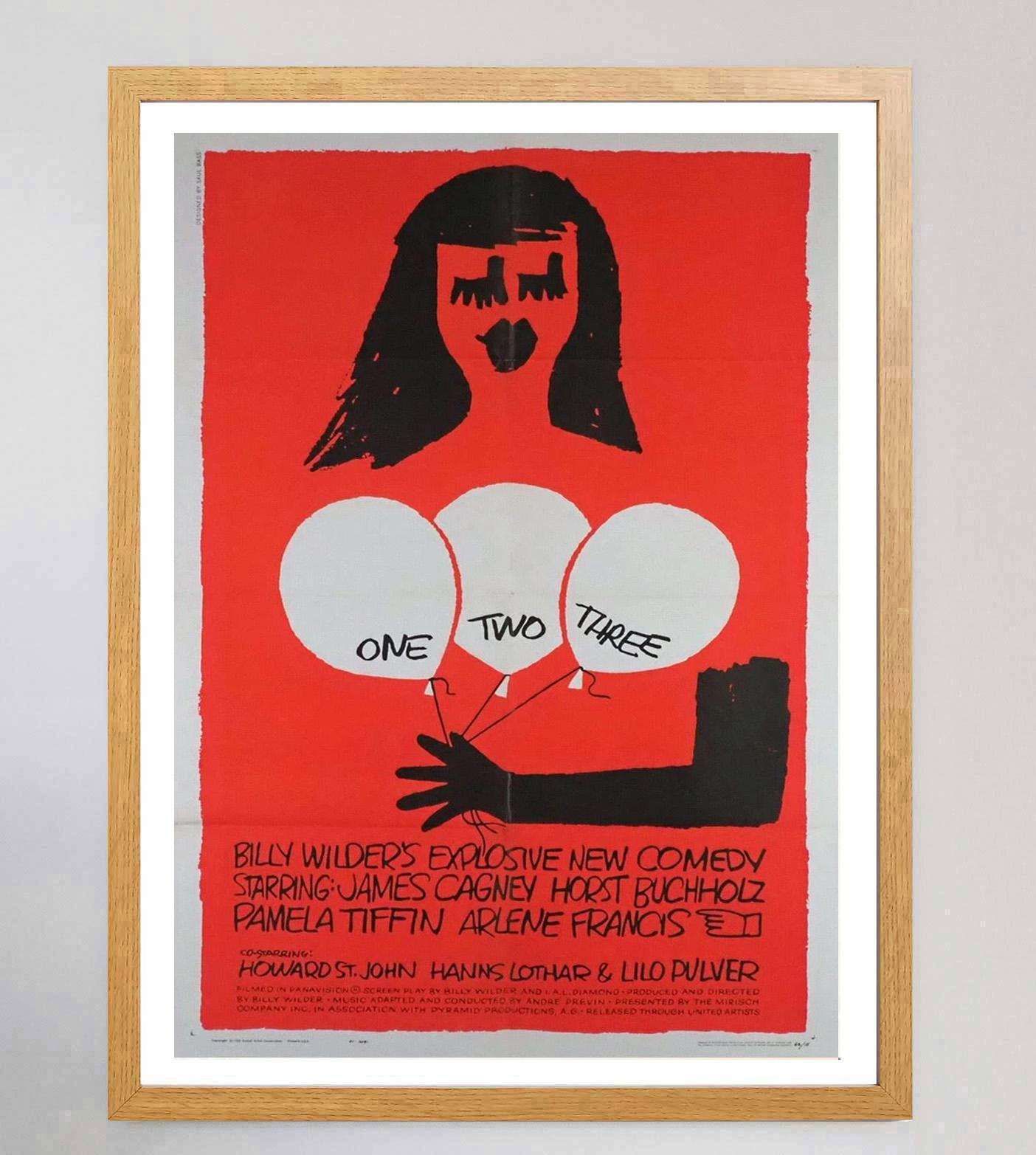 Américain 1961 Un, deux, trois Affiche originale d'époque en vente