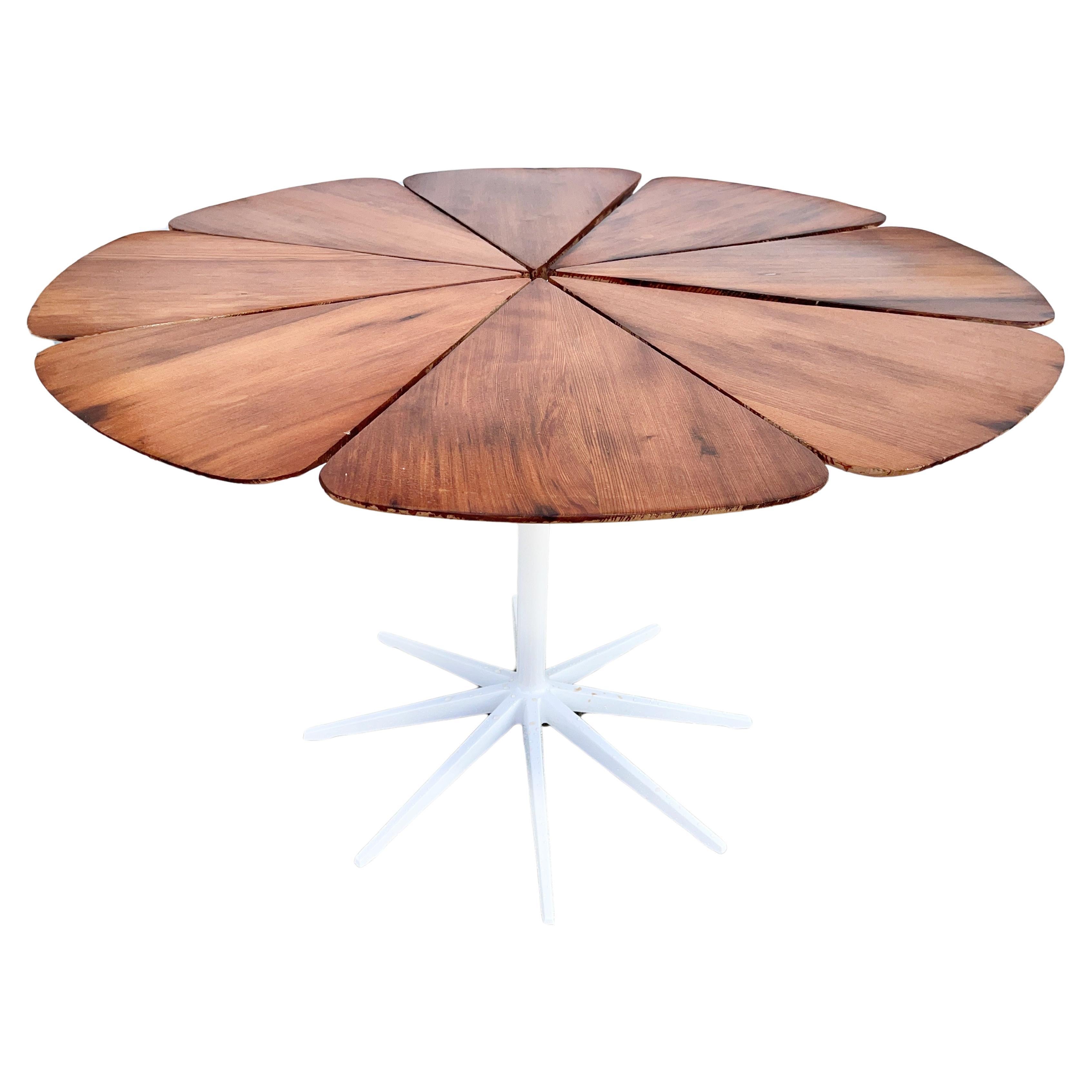 1961 Petal Dining Table by Richard Schultz for Knoll in California Redwood For Sale