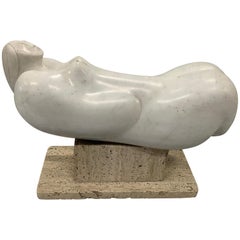 1961 "Reclining Figure" in Marble and Travertine