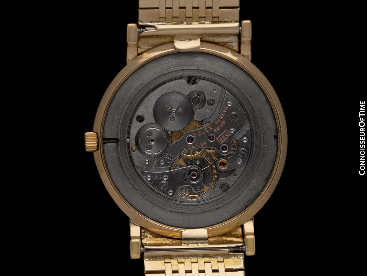 1961 ROLEX Vintage Mens Ultra Thin Pre-Cellini 18K Gold Dress Watch - Warranty 3