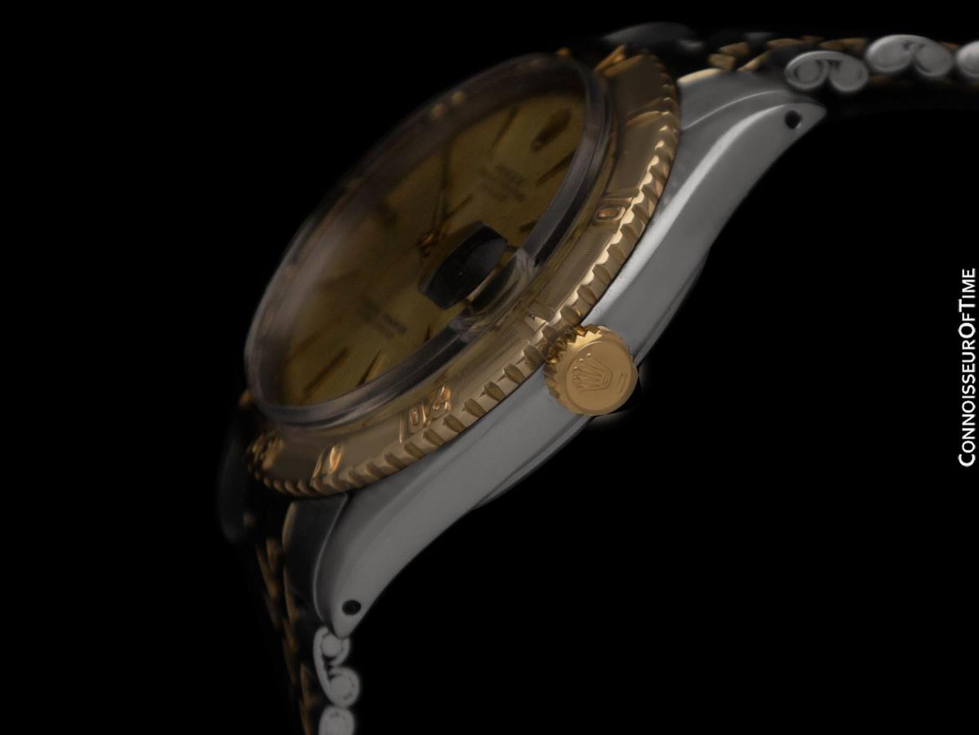 1961 Rolex Vintage Turn-O-Graph Thunderbird Datejust 18K Gold SS Uhr, Vintage im Zustand „Hervorragend“ im Angebot in Suwanee, GA