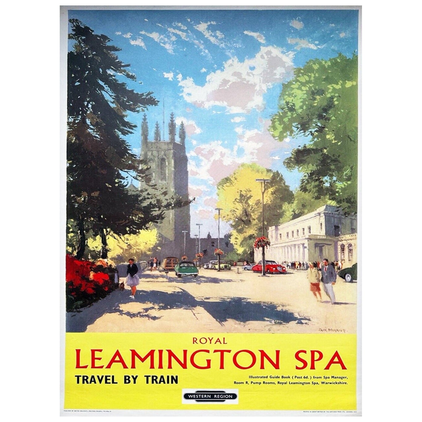 1961 Royal Leamington Spa - British Railways Poster d'epoca originale in vendita